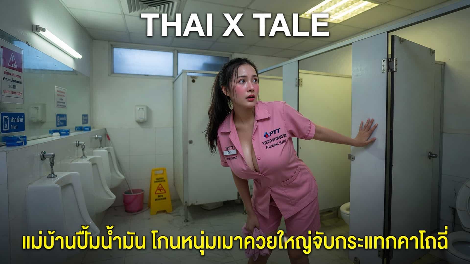 แม่บ้านปั๊มน้ำมัน โดนหนุ่มเมาควยใหญ่จับกระแทกคาโถฉี่