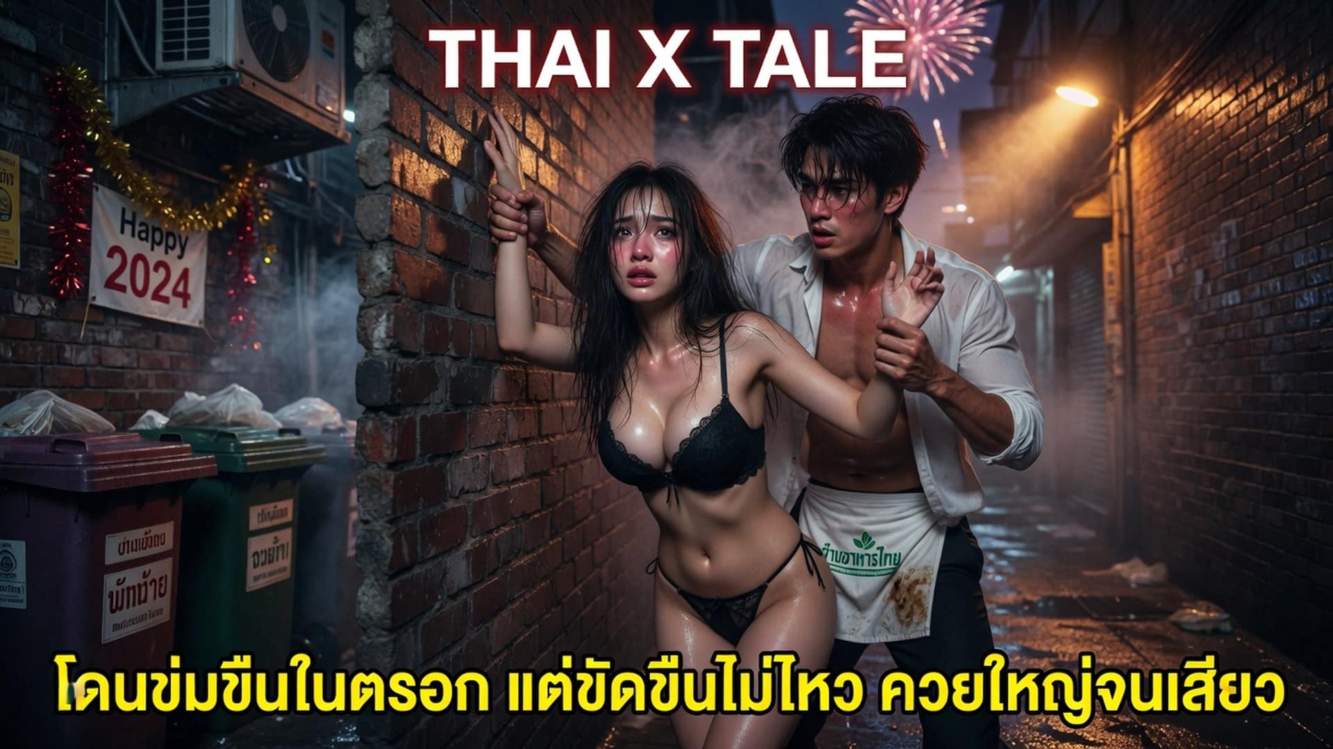 เรื่องเสียว โดนข่มขืนในตรอก แต่ขัดขืนไม่ไหว ควยใหญ่จนเสียว | ThaiXTale