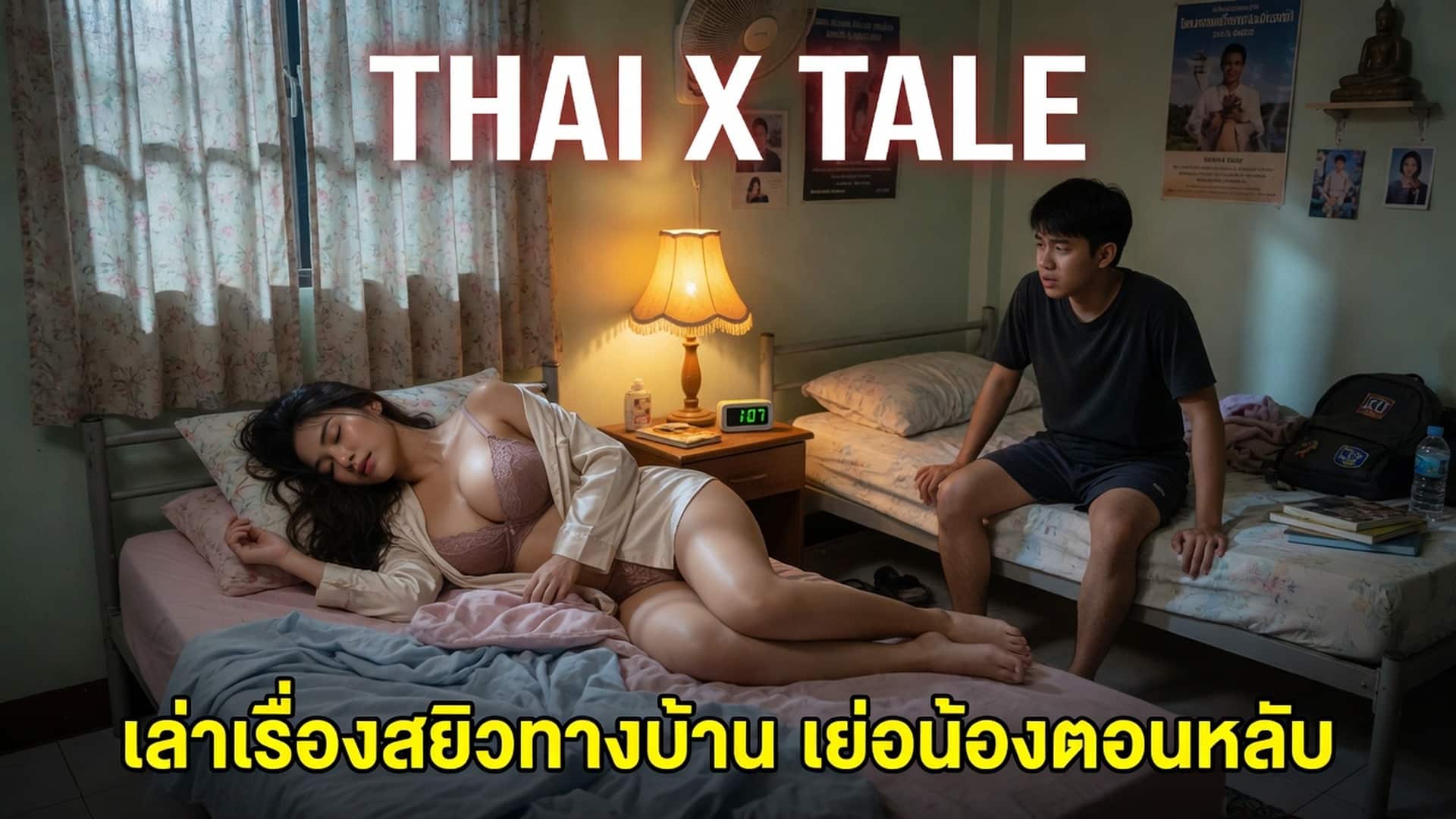 เรื่องเสียว เล่าเรื่องสยิวทางบ้าน เย่อน้องตอนหลับ | ThaiXTale