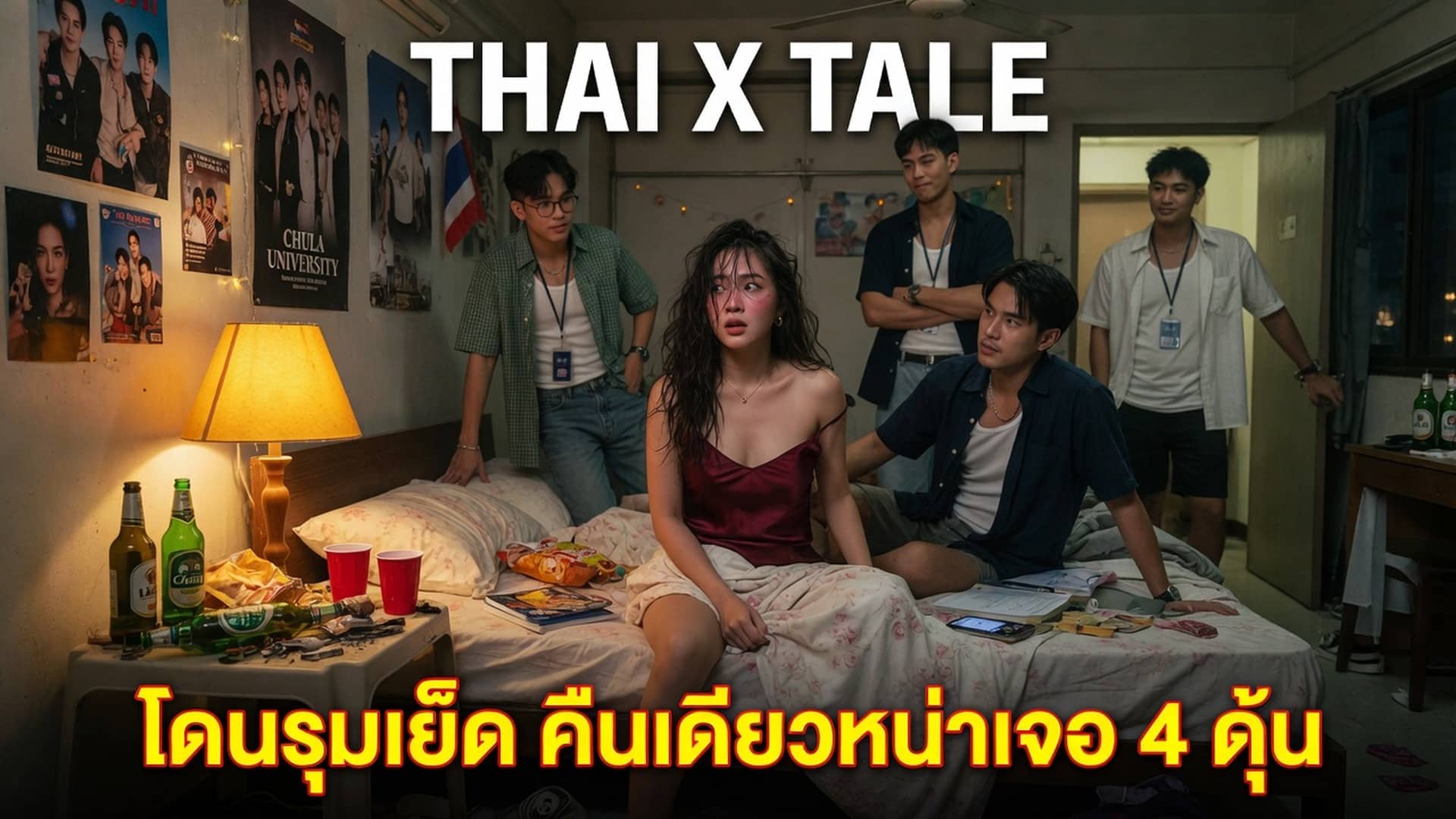 เรื่องเสียว โดนรุมเย็ด คืนเดียวหน่าเจอ 4 ดุ้น | ThaiXTale