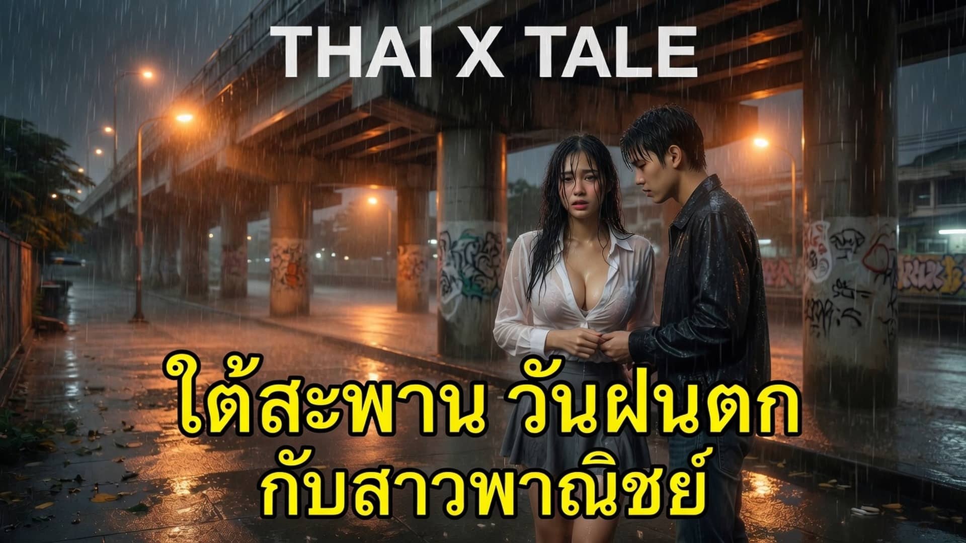 เรื่องเสียว เย็ดใต้สะพาน วันฝนตก กับเด็กพาณิชย์ | ThaiXTale