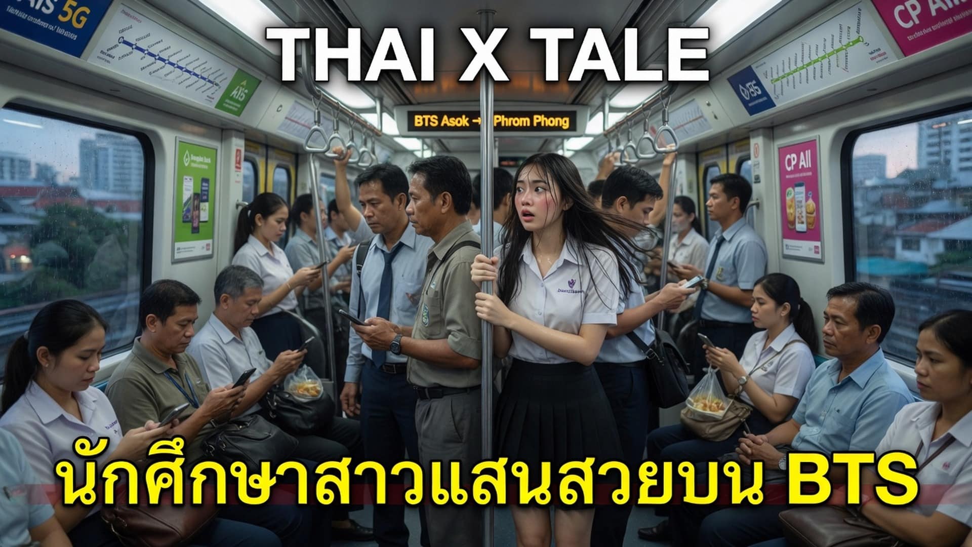 เรื่องเสียว เรื่องเสียว นักศึกษาสาวแสนสวยบน BTS | ThaiXTale