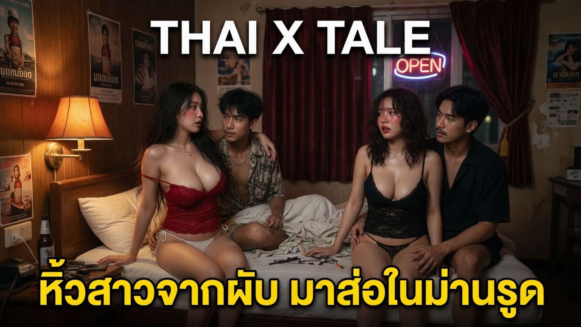 เรื่องเสียว หิ้วสาวจากผับ มาล่อเย็ดในม่านรูด | ThaiXTale