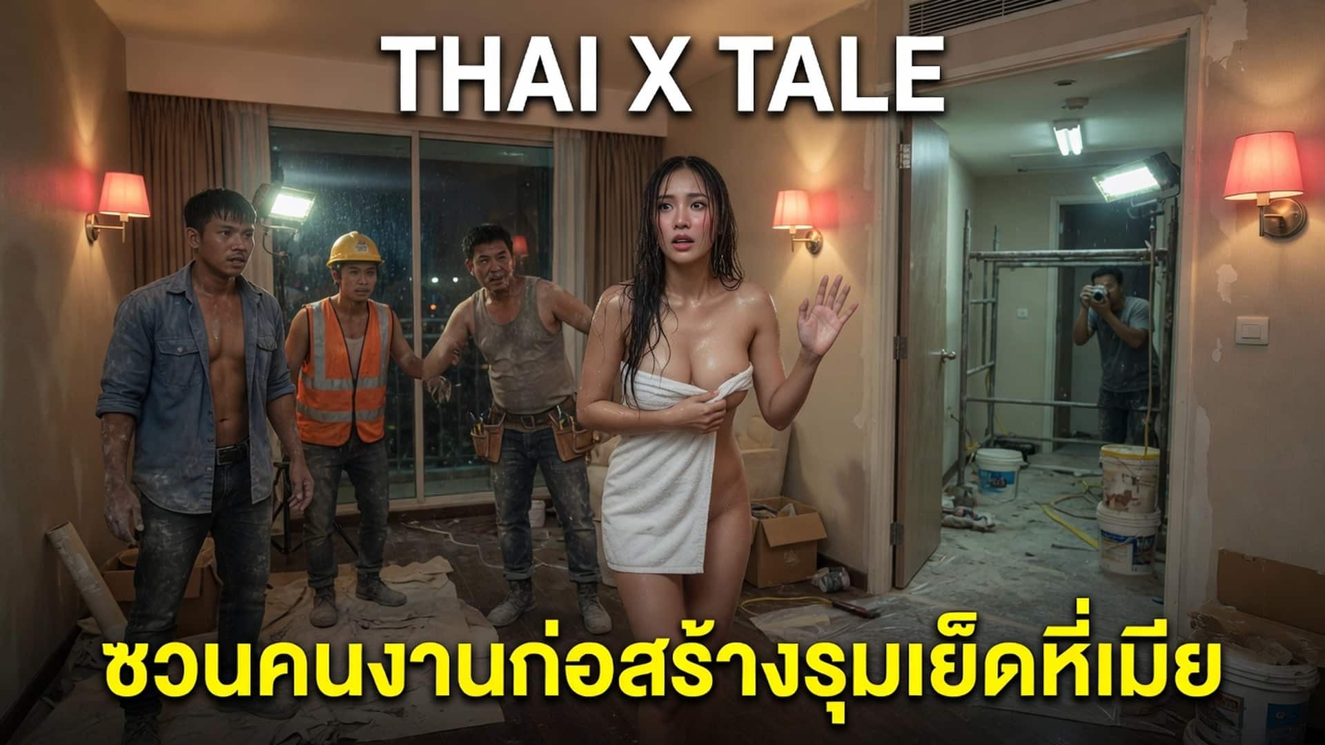 เรื่องเสียว ชวนคนงานก่อสร้างรุมเย็ดหีเมีย | ThaiXTale