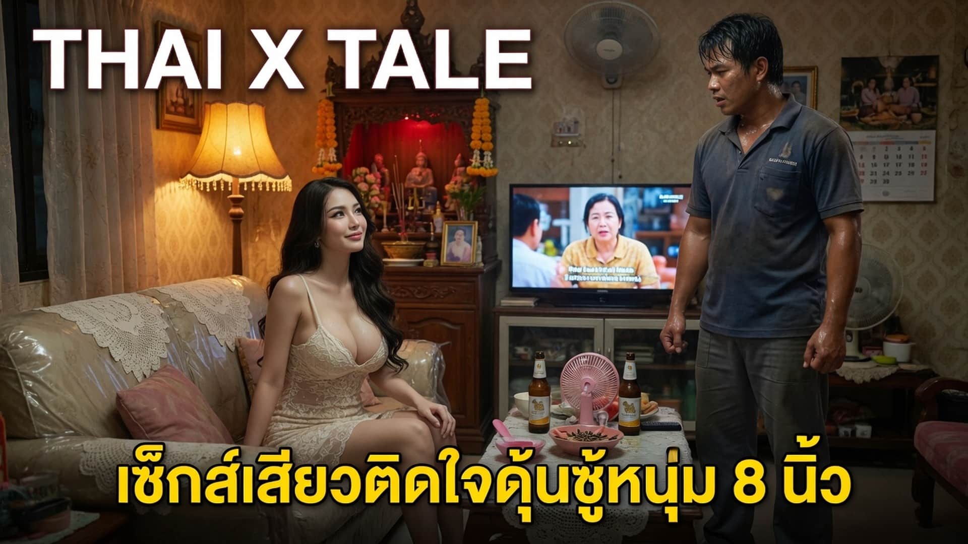 เรื่องเสียว เซ็กส์เสียวติดใจดุ้นชู้หนุ่ม 8 นิ้ว | ThaiXTale