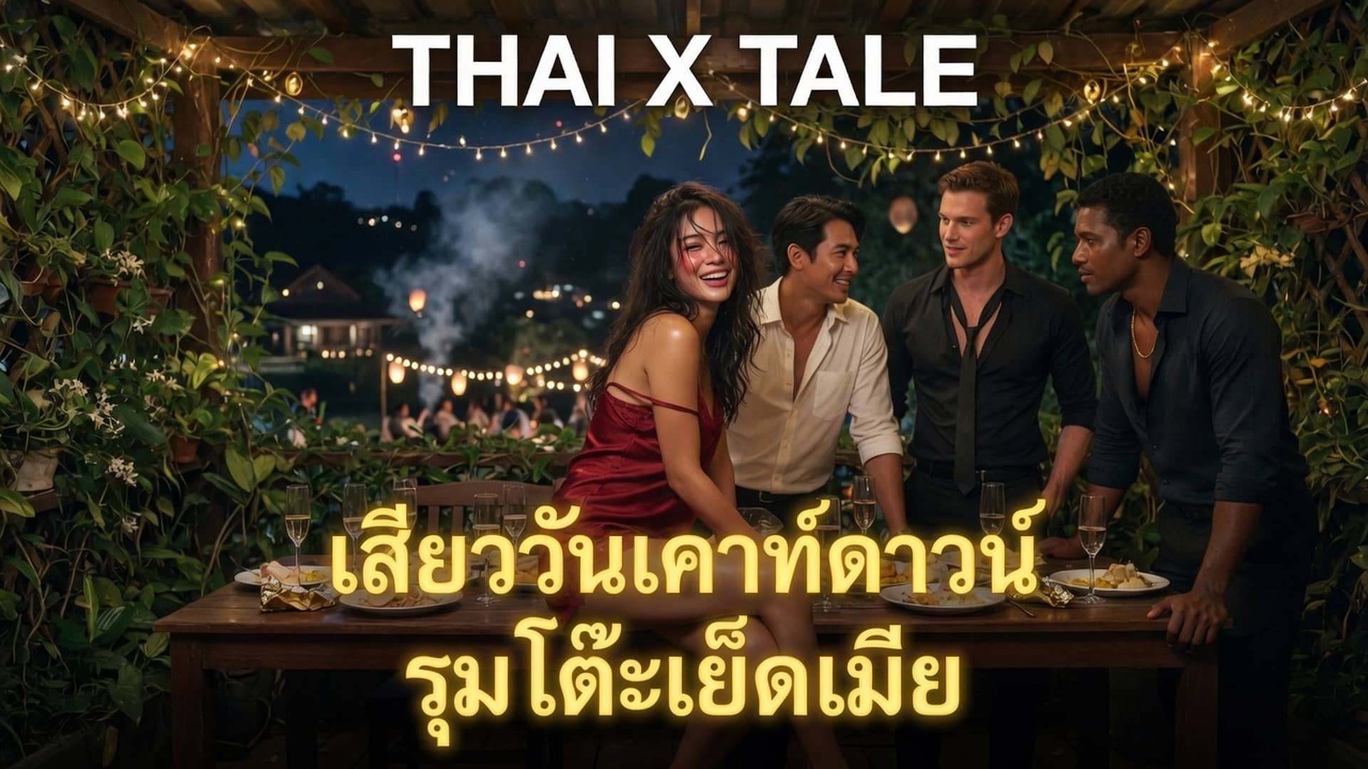 เรื่องเสียว เสียววันเคาท์ดาวน์ รุมโต๊ะเย็ดเมีย | ThaiXTale