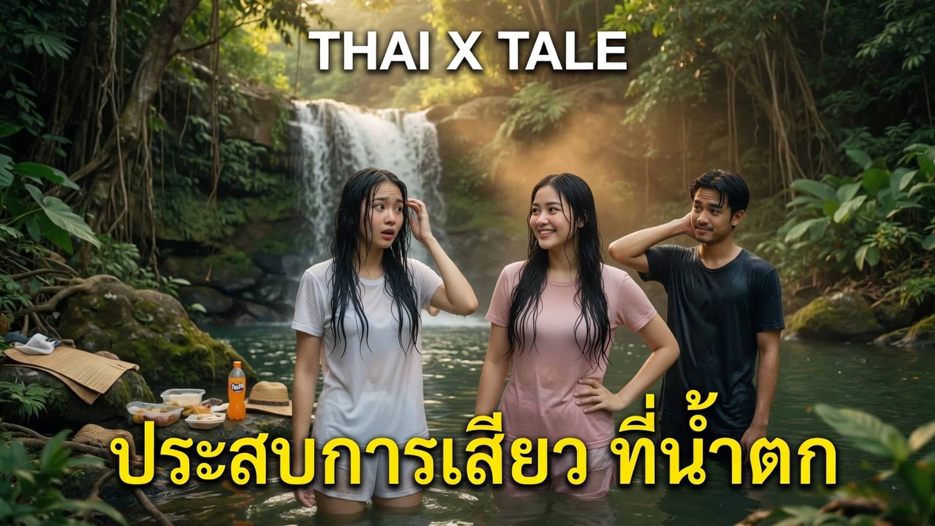 เรื่องเสียว ประสบการเสียว เอากันที่น้ำตก | ThaiXTale