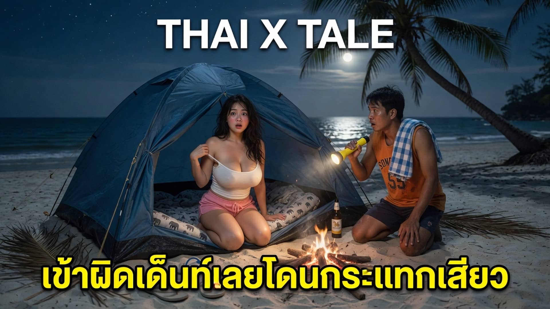 เรื่องเสียว เข้าผิดเต็นท์เลยโดนกระแทกเสียว | ThaiXTale