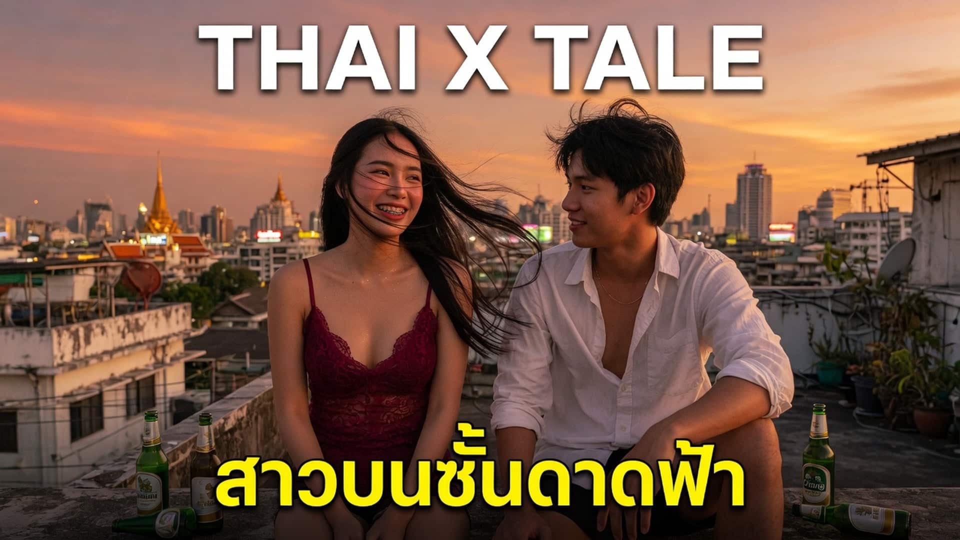 เรื่องเสียว เย็ดกับสาวบนชั้นดาดฟ้า | ThaiXTale