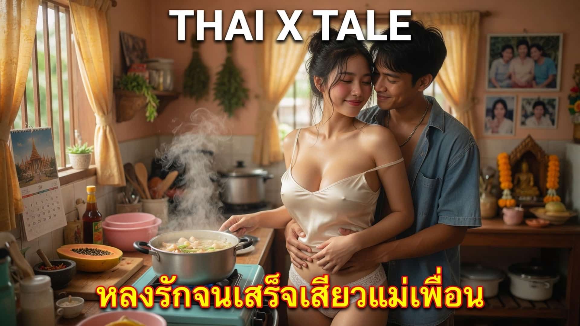 เรื่องเสียว หลงรักจนเสร็จเสียวแม่เพื่อน | ThaiXTale