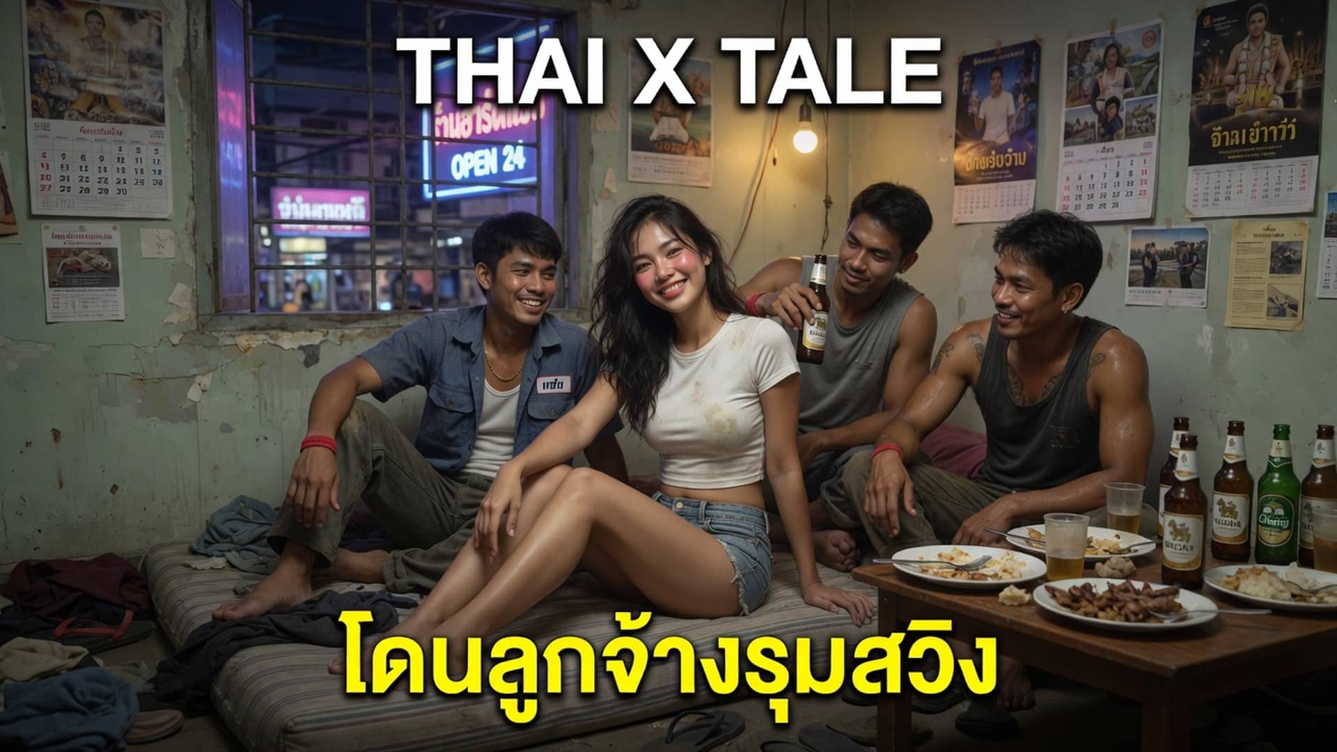 เรื่องเสียว โดนลูกจ้างรุมสวิงเสียวแตกในจนท้อง | ThaiXTale