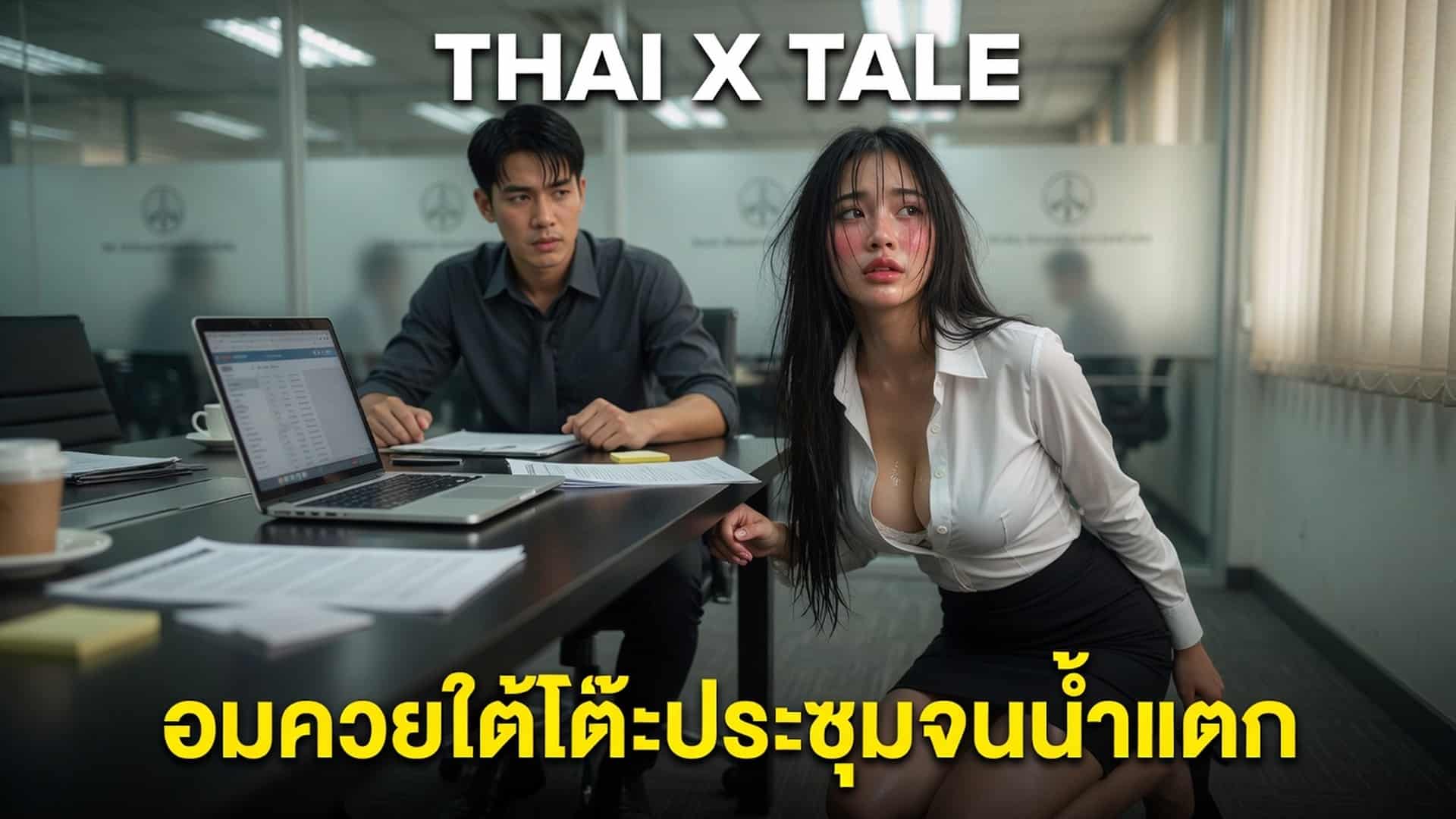 เรื่องเสียว อมควยใต้โต๊ะประชุมจนน้ำแตก | ThaiXTale