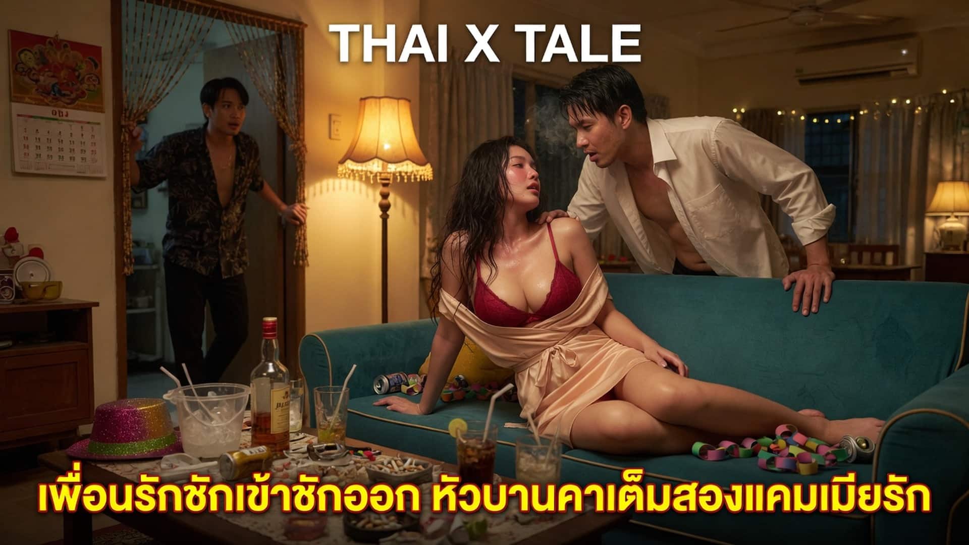 เรื่องเสียว เพื่อนรักชักเข้าชักออก หัวบานคาเต็มสองแคมเมียรัก | ThaiXTale