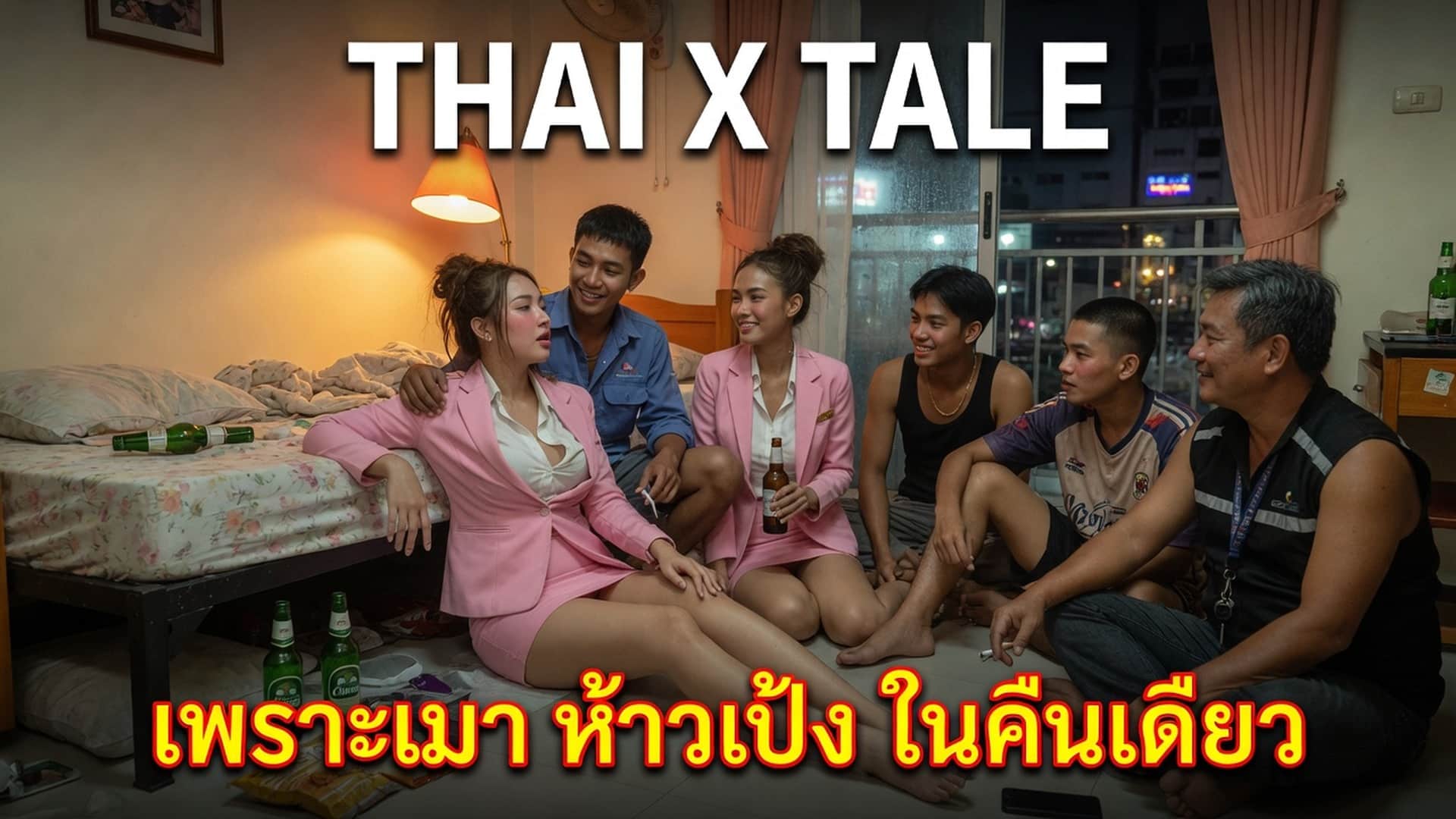 เรื่องเสียว เพราะเมา ห้าวเป้ง เจอควยสอดใส่หี ในคืนเดียว 4 ควยรวด | ThaiXTale
