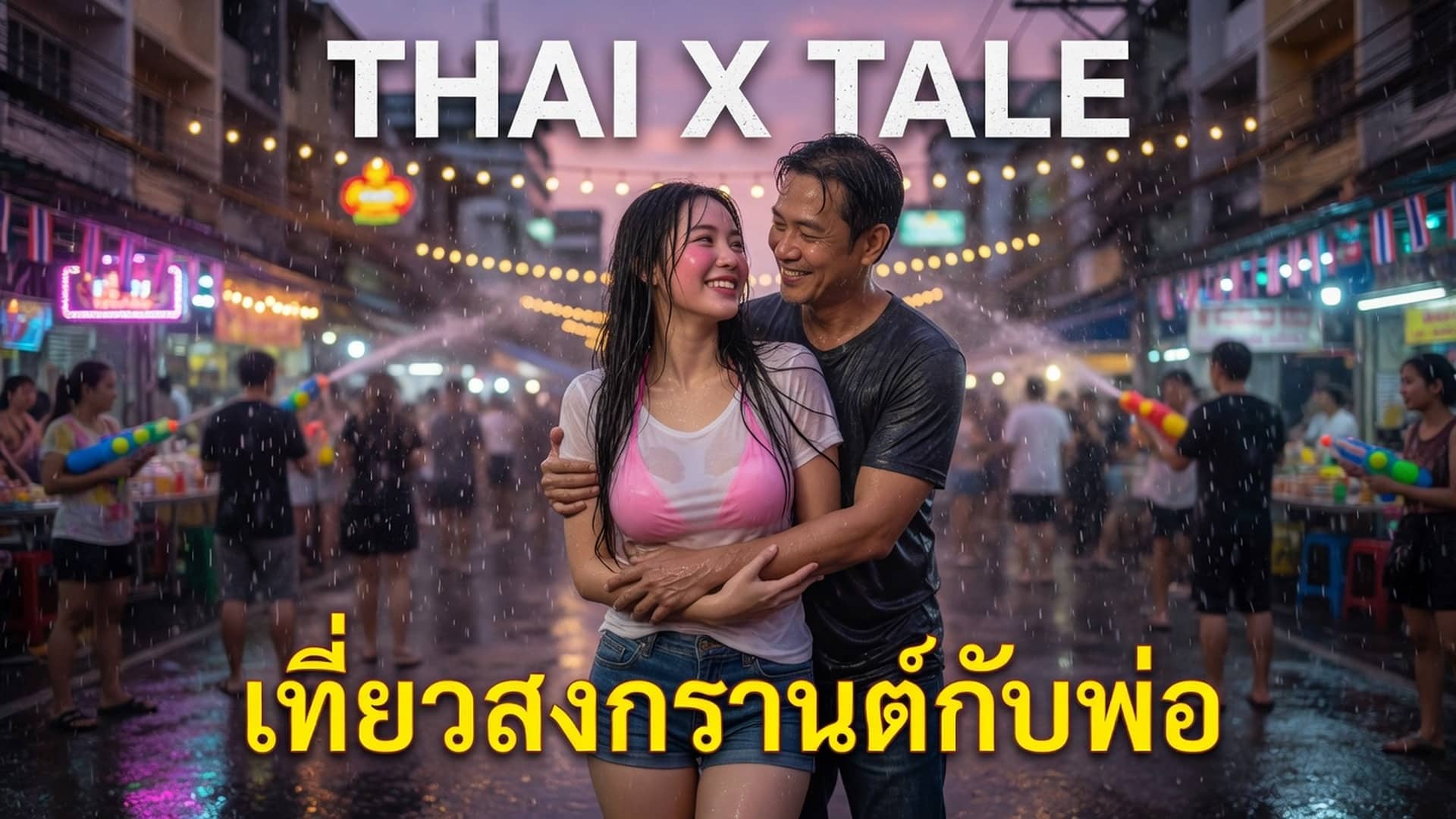 เรื่องเสียว เที่ยวสงกรานต์กับพ่อ “ไม่รู้ ออมเสียวพ่อจ๋า แรงอีก เย็ดหนูอีก” | ThaiXTale