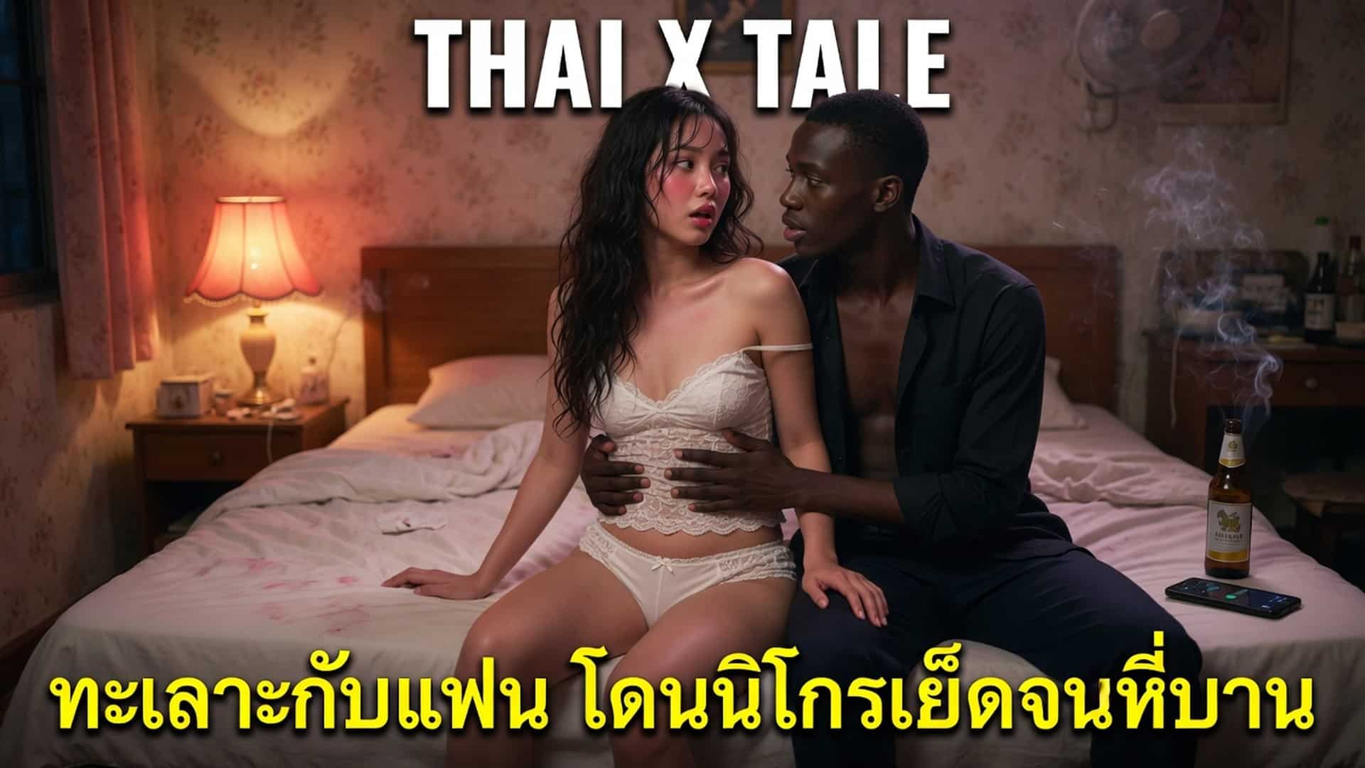 เรื่องเสียว ทะเลาะกับแฟน โดนนิโกรเย็ดจนหีบาน | ThaiXTale
