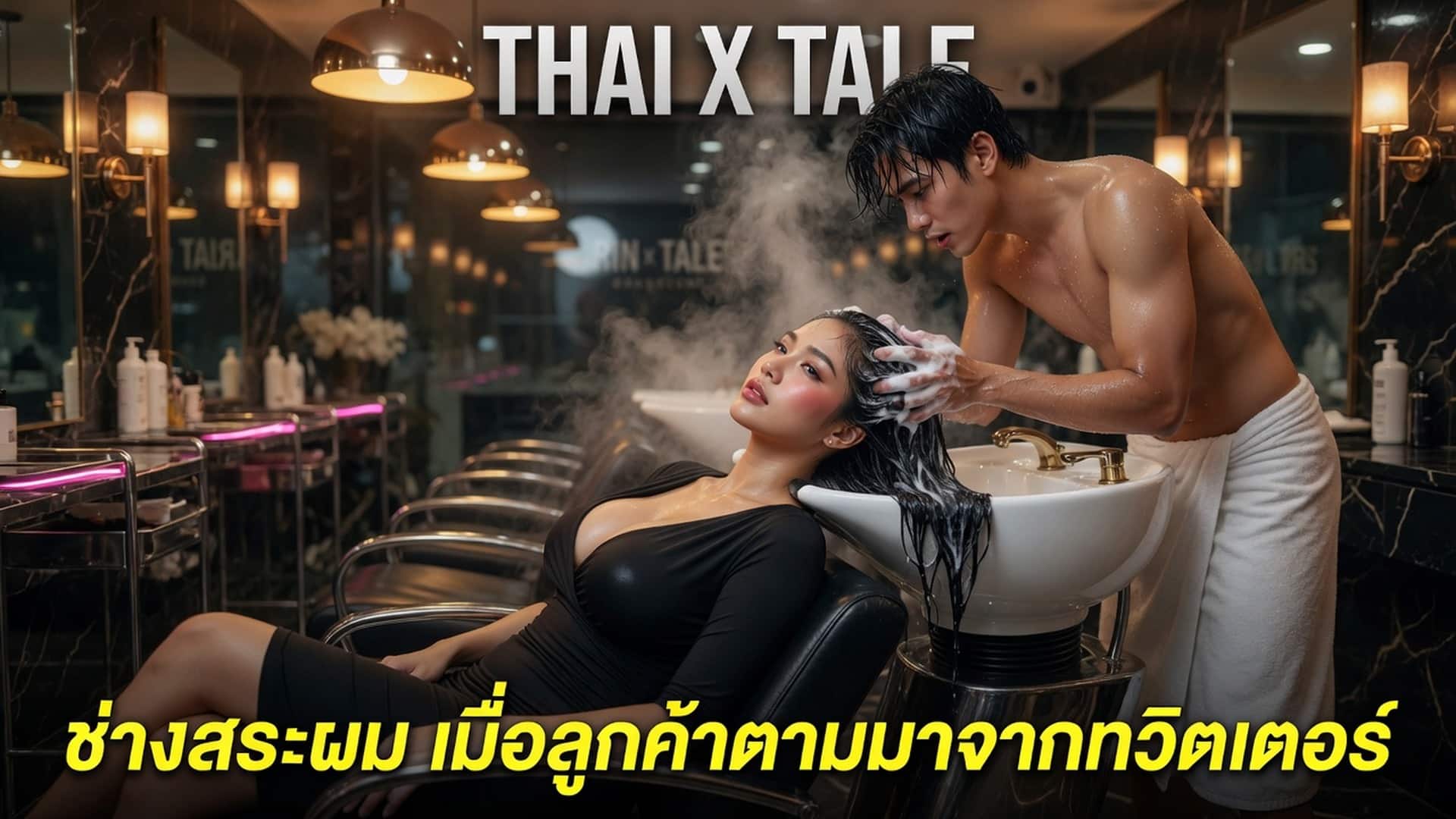 เรื่องเสียว ช่างสระผมควยใหญ่ เมื่อลูกค้าตามมาจากทวิตเตอร์ | ThaiXTale