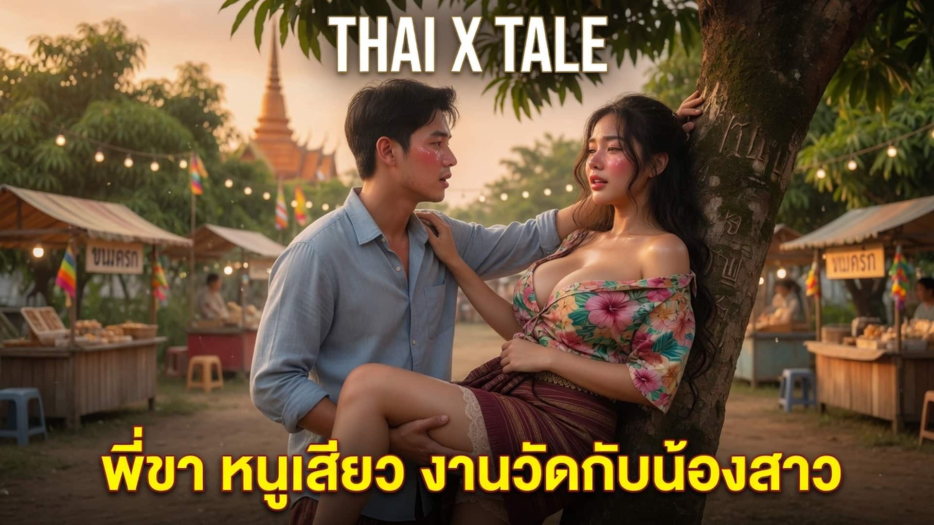 เรื่องเสียว พี่ขา หนูเสียว งานวัดกับน้องสาว | ThaiXTale
