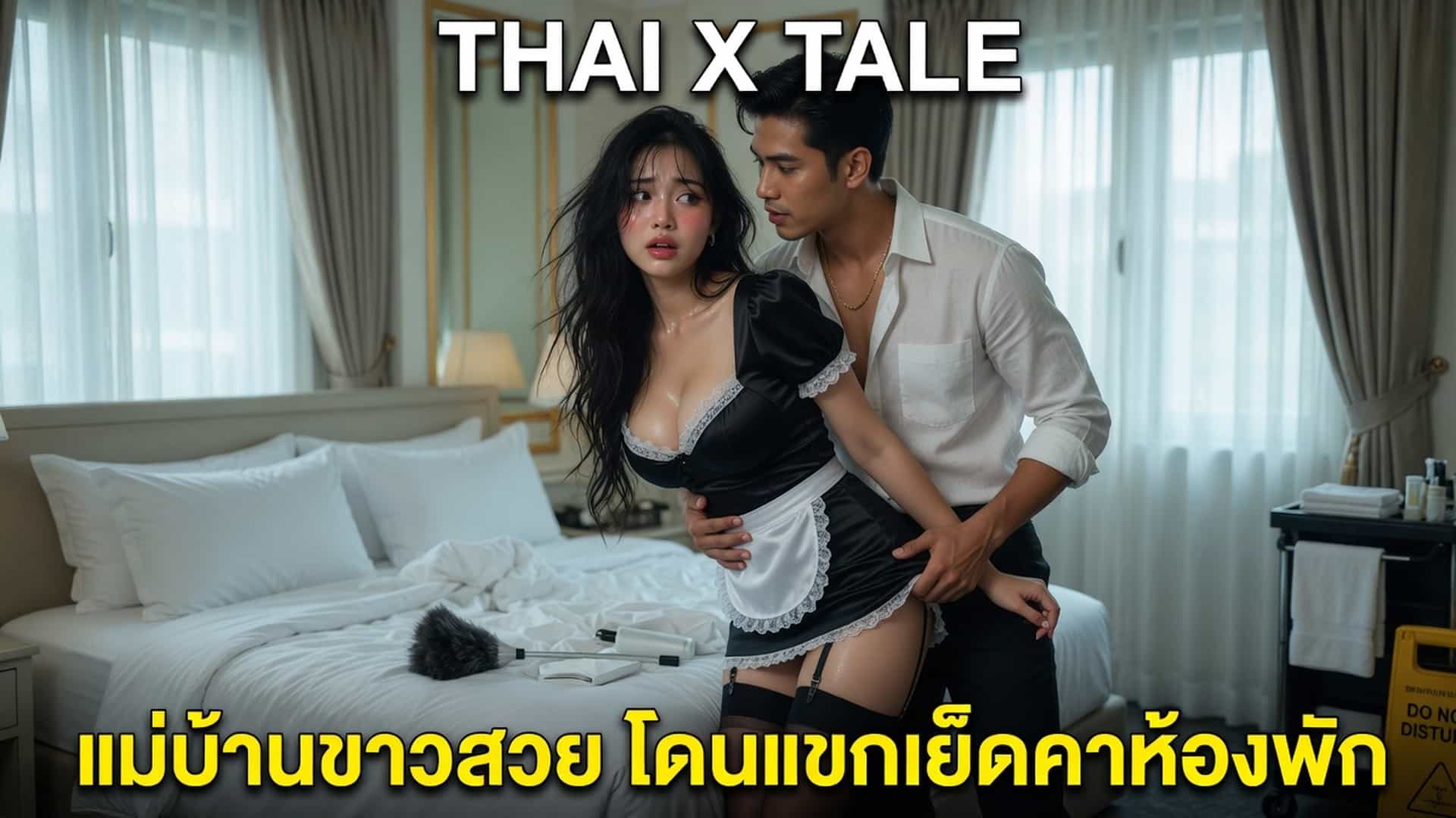เรื่องเสียว แม่บ้านขาวสวย โดนแขกเย็ดคาห้องพัก | ThaiXTale