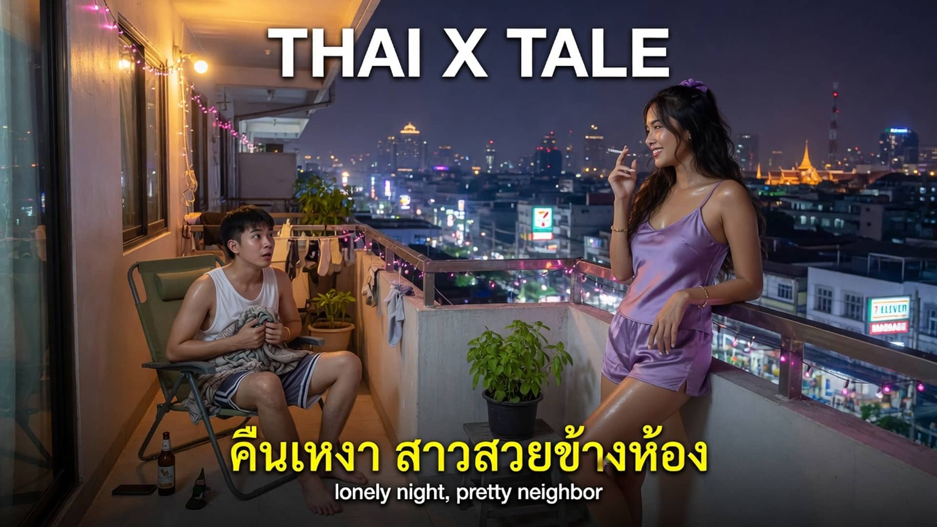 เรื่องเสียว คืนเหงา นอนชักว่าว แต่ได้เย็ดหีสาวสวยข้างห้องแบบงงๆ | ThaiXTale