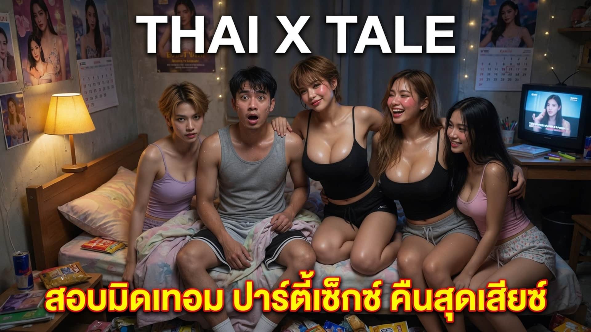 เรื่องเสียว สอบมิดเทอม ปาร์ตี้เซ็กซ์ คืนสุดเสียว | ThaiXTale