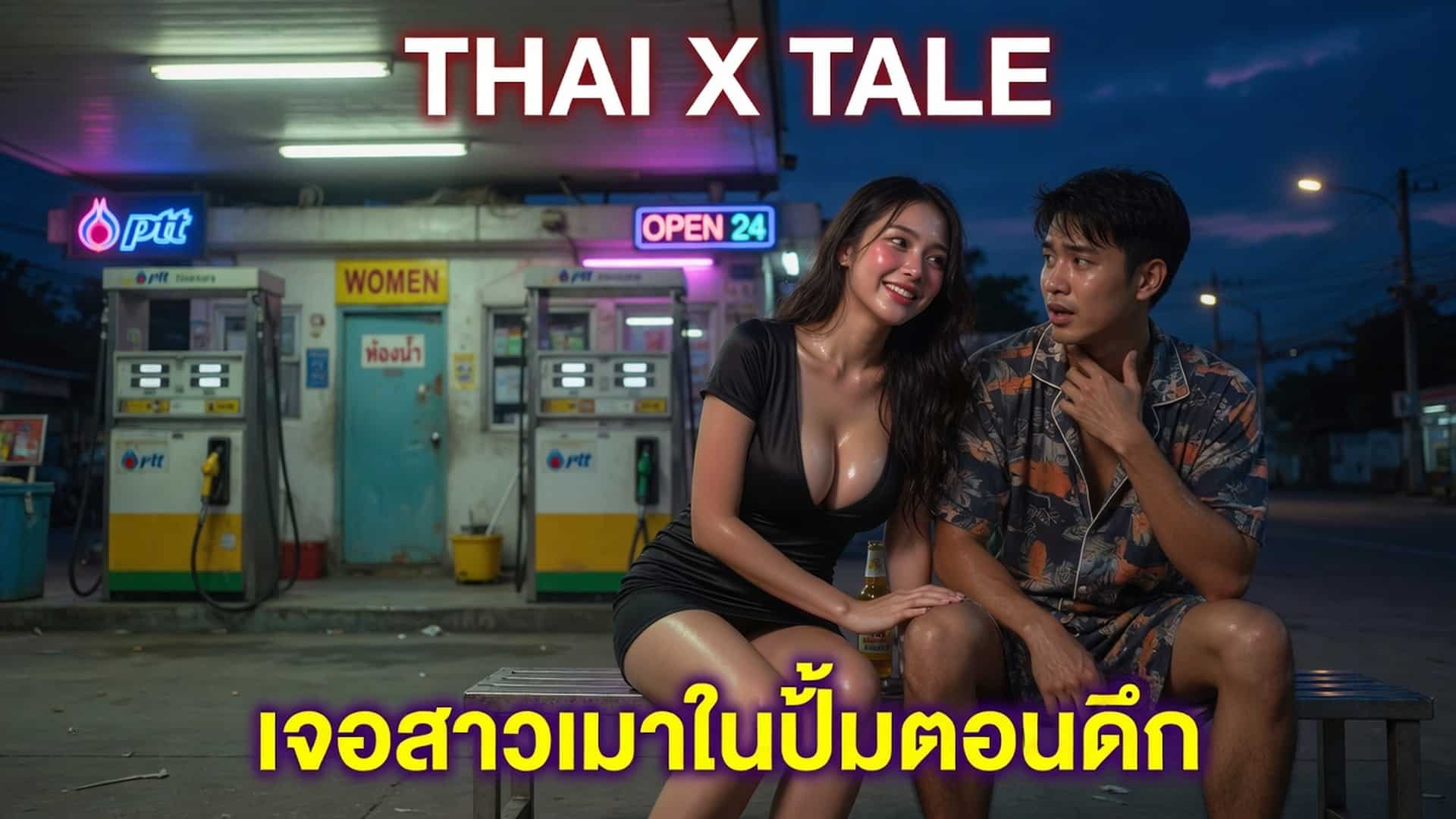 เรื่องเสียว เจอสาวเมาในปั๊มตอนดึก ขออมควยในห้องน้ำ งานนี้ก็จัดไปอย่าให้เสีย | ThaiXTale
