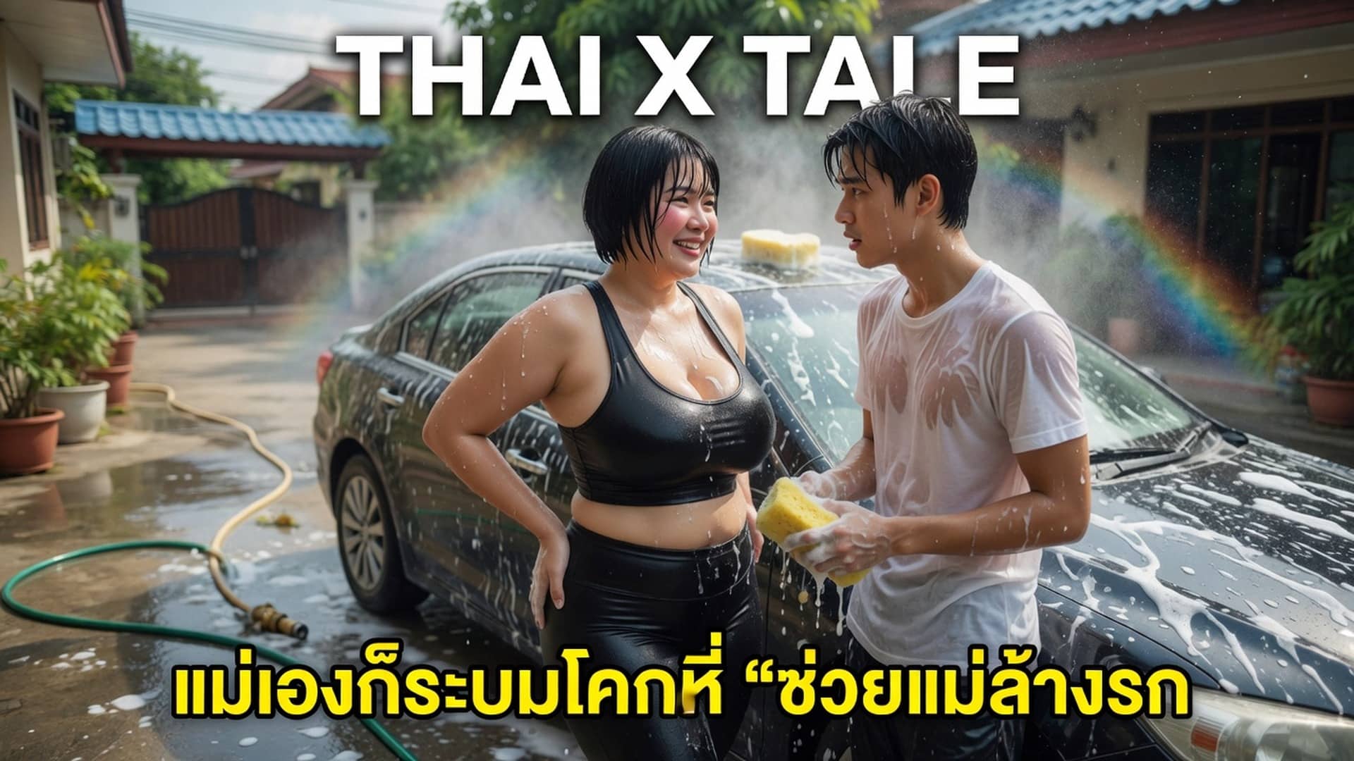เรื่องเสียว แม่เองก็ระบมโคกหี ”ช่วยแม่ล้างรถ” | ThaiXTale