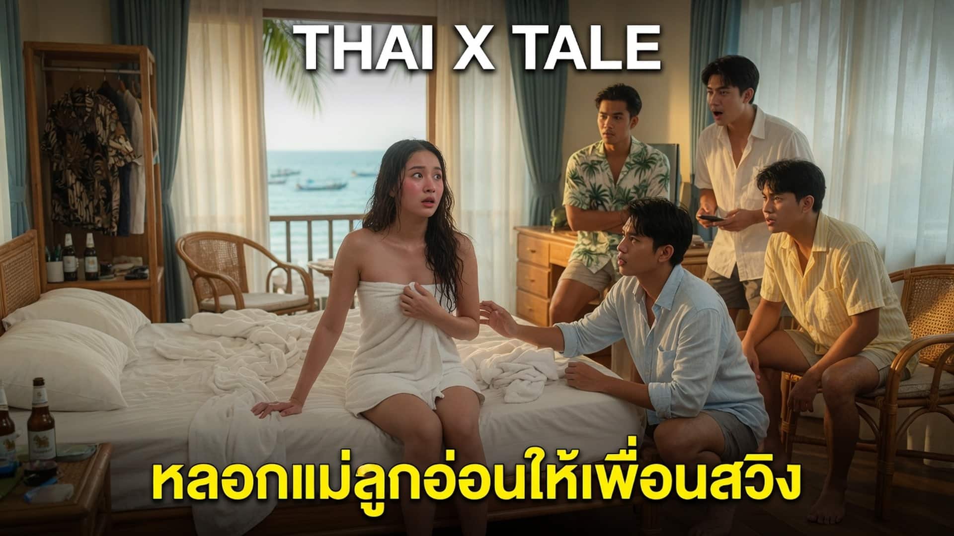 เรื่องเสียว หลอกแม่ลูกอ่อนให้เพื่อนสวิง | ThaiXTale