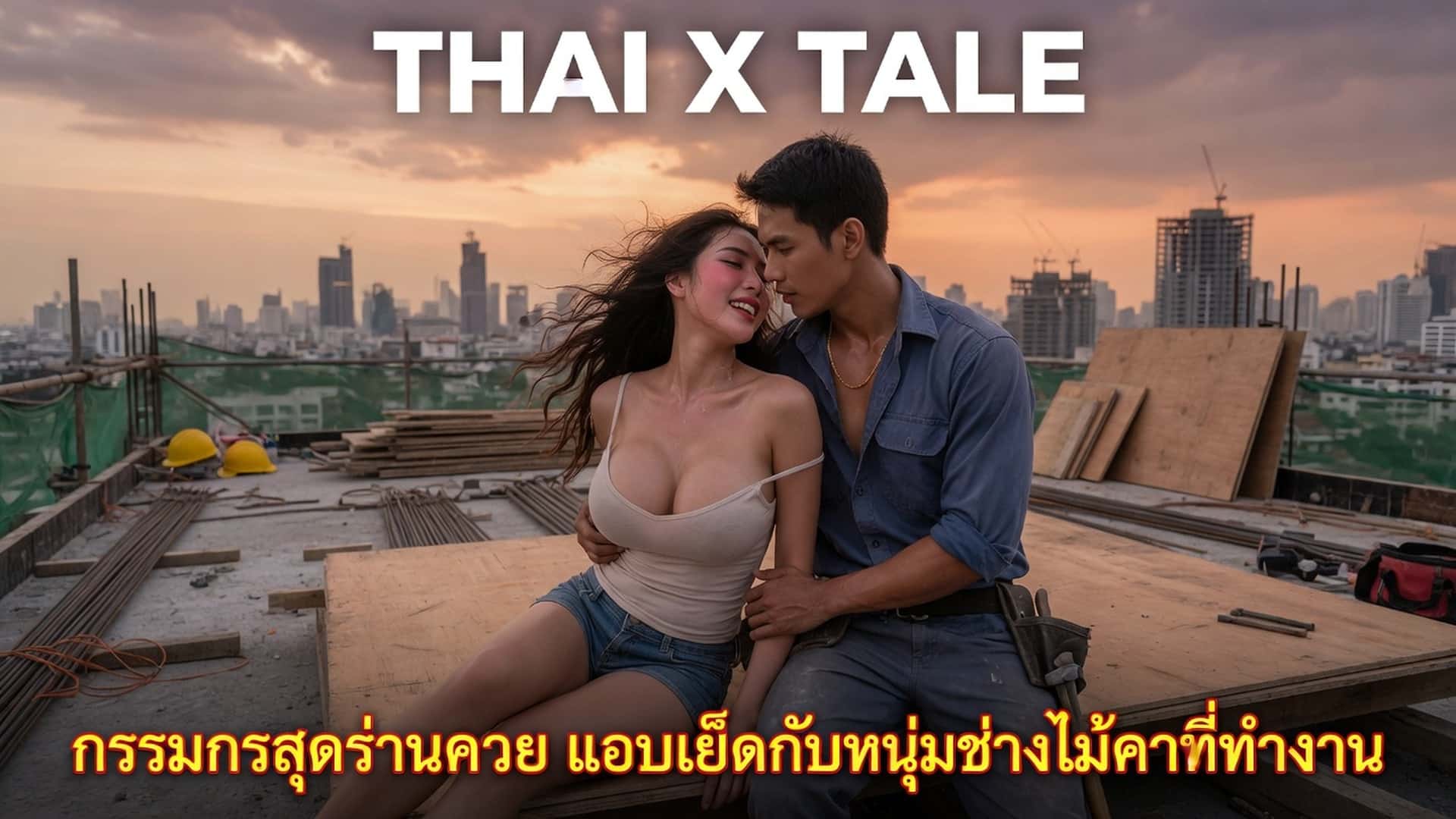 เรื่องเสียว กรรมกรสุดร่านควย แอบเย็ดกับหนุ่มช่างไม้คาที่ทำงาน | ThaiXTale