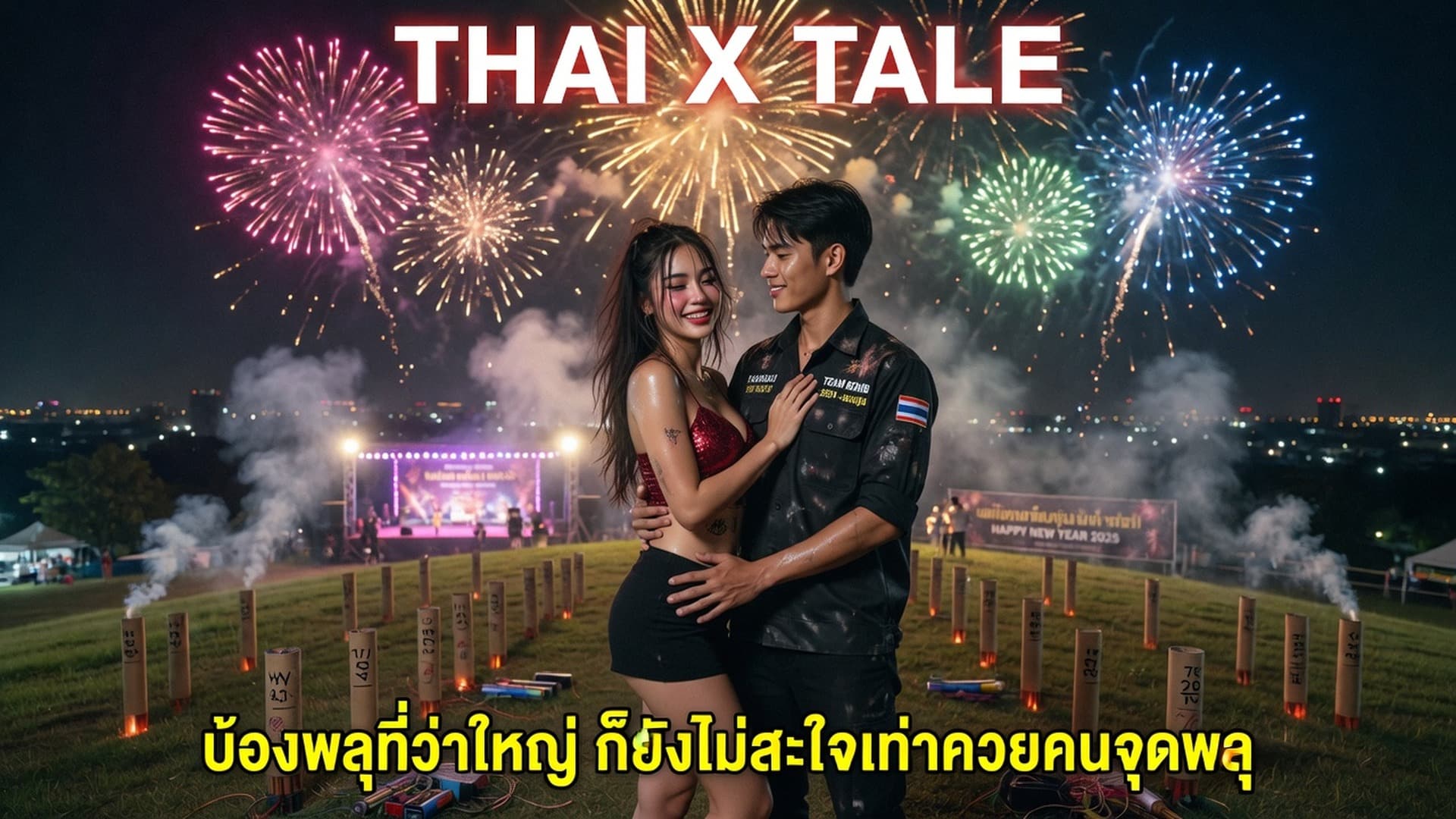 เรื่องเสียว บ้องพลุที่ว่าใหญ่ ก็ยังไม่สะใจเท่าควยคนจุดพลุ | ThaiXTale