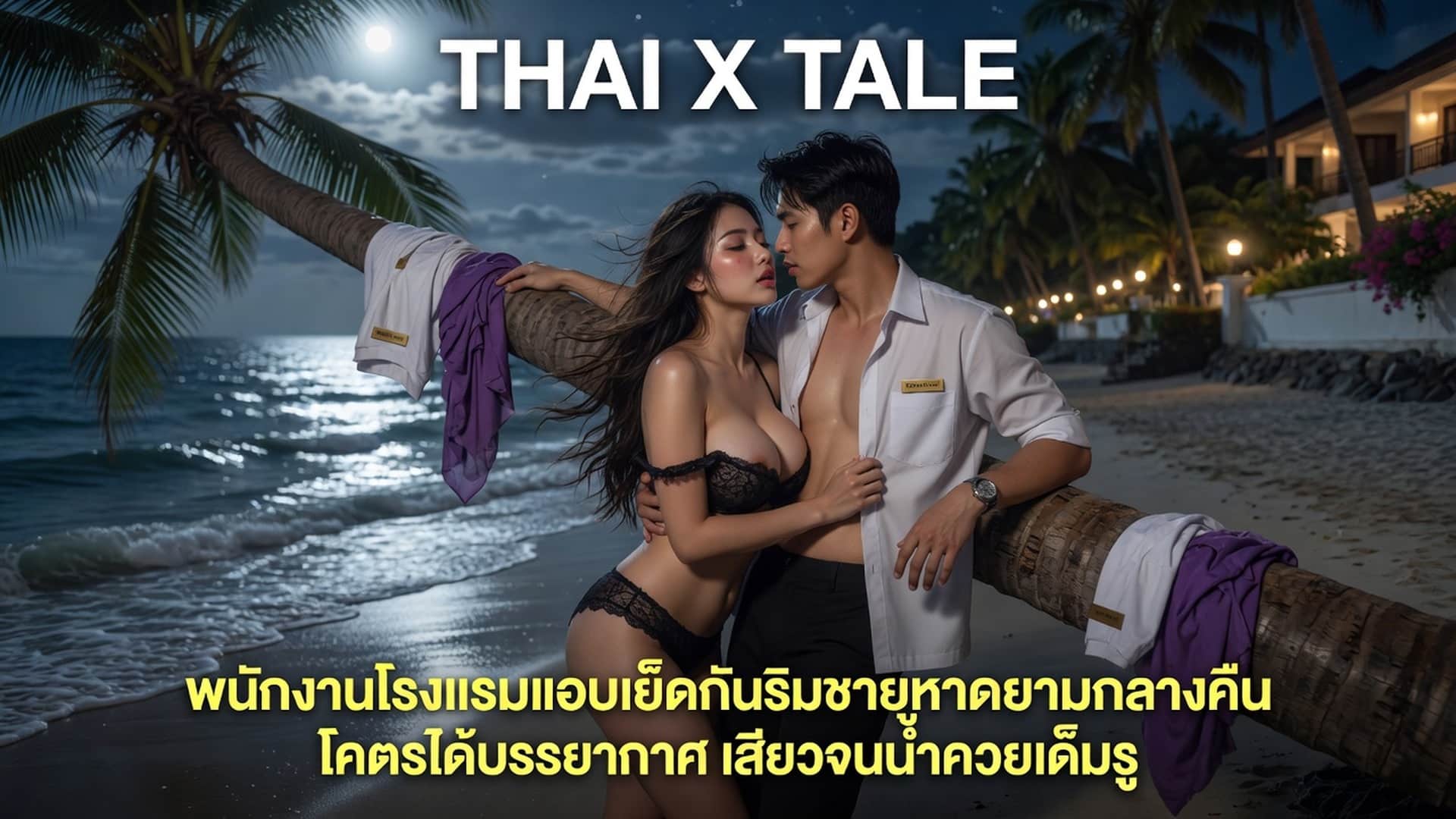 เรื่องเสียว พนักงานโรงแรมแอบเย็ดกันริมชายหาดยามกลางคืน โคตรได้บรรยากาศ เสียวจนน้ำควยเต็มรู | ThaiXTale