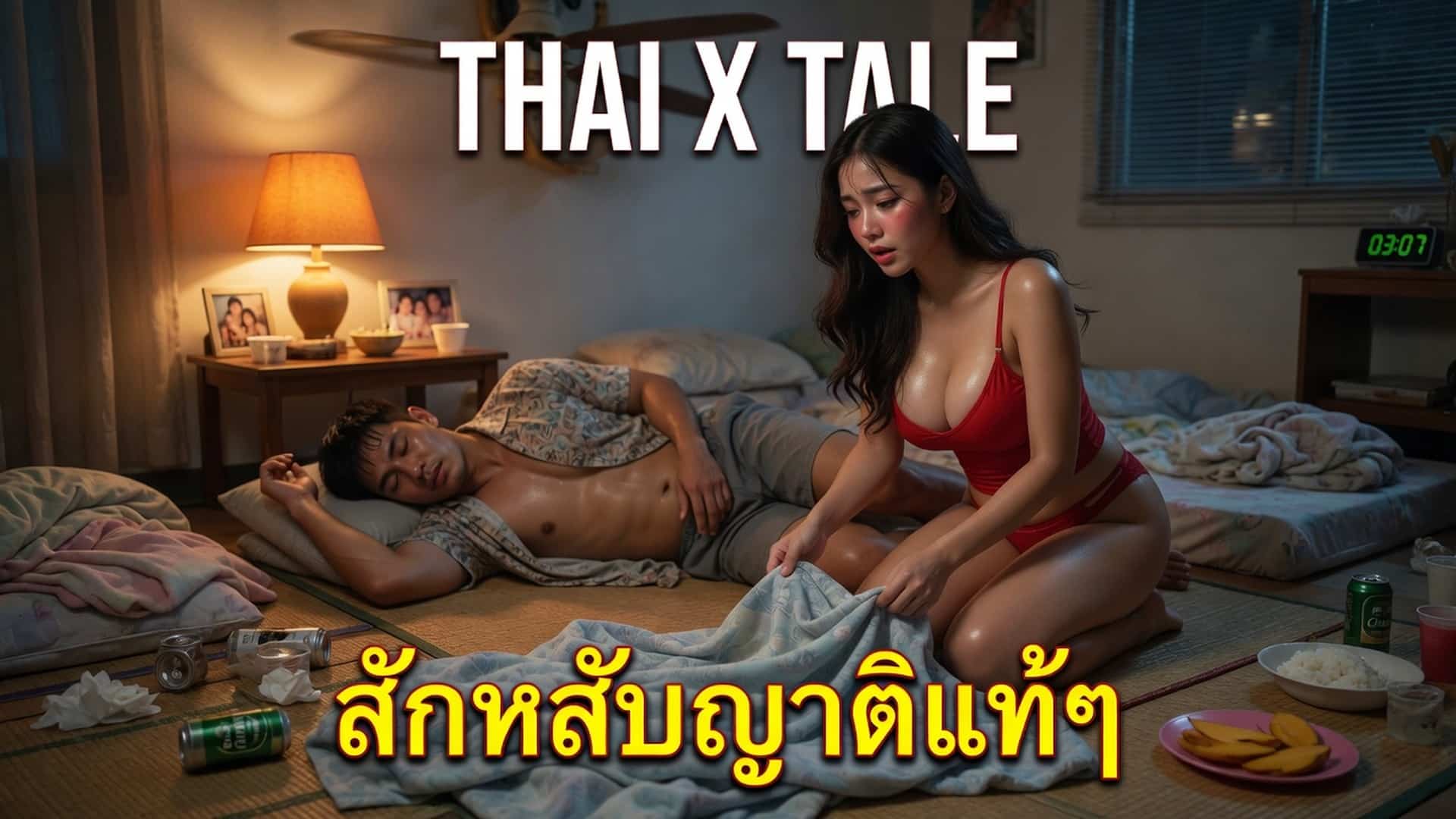 เรื่องเสียว ลักหลับญาติแท้ๆ นอนควยโผล่ เลยจัดให้จนน้ำแตกฉ่ำในปาก กลืนจนหมดทุกหยด | ThaiXTale