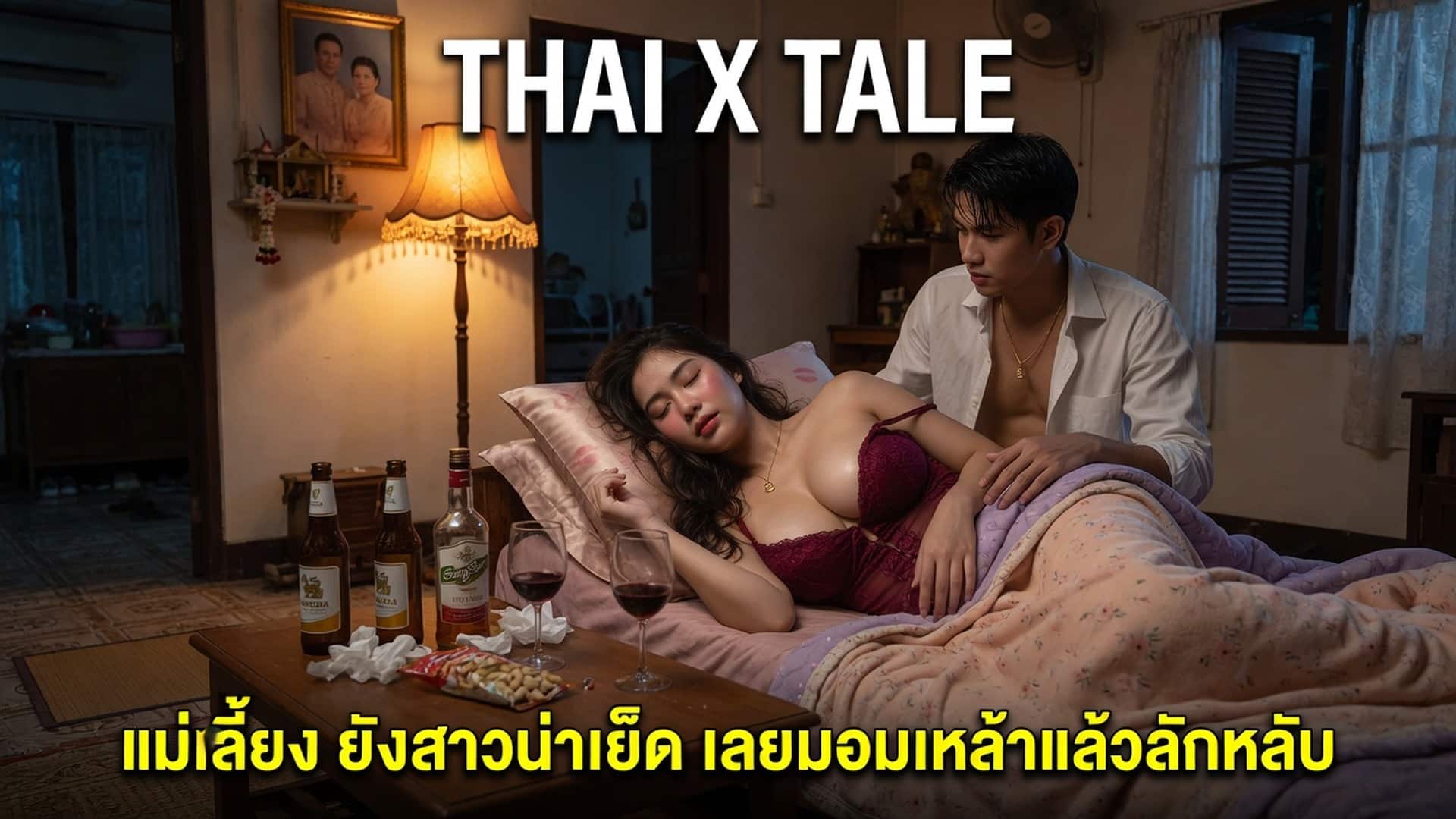 เรื่องเสียว แม่เลี้ยง ยังสาวน่าเย็ด เลยมอมเหล้าแล้วลักหลับจับกระแทกหีจนแตกใน | ThaiXTale