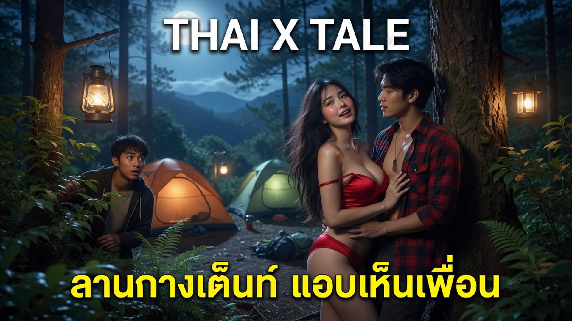 เรื่องเสียว ลานกางเต็นท์ แอบเห็นเพื่อนเย็ดหีเมียจนแตกใน | ThaiXTale