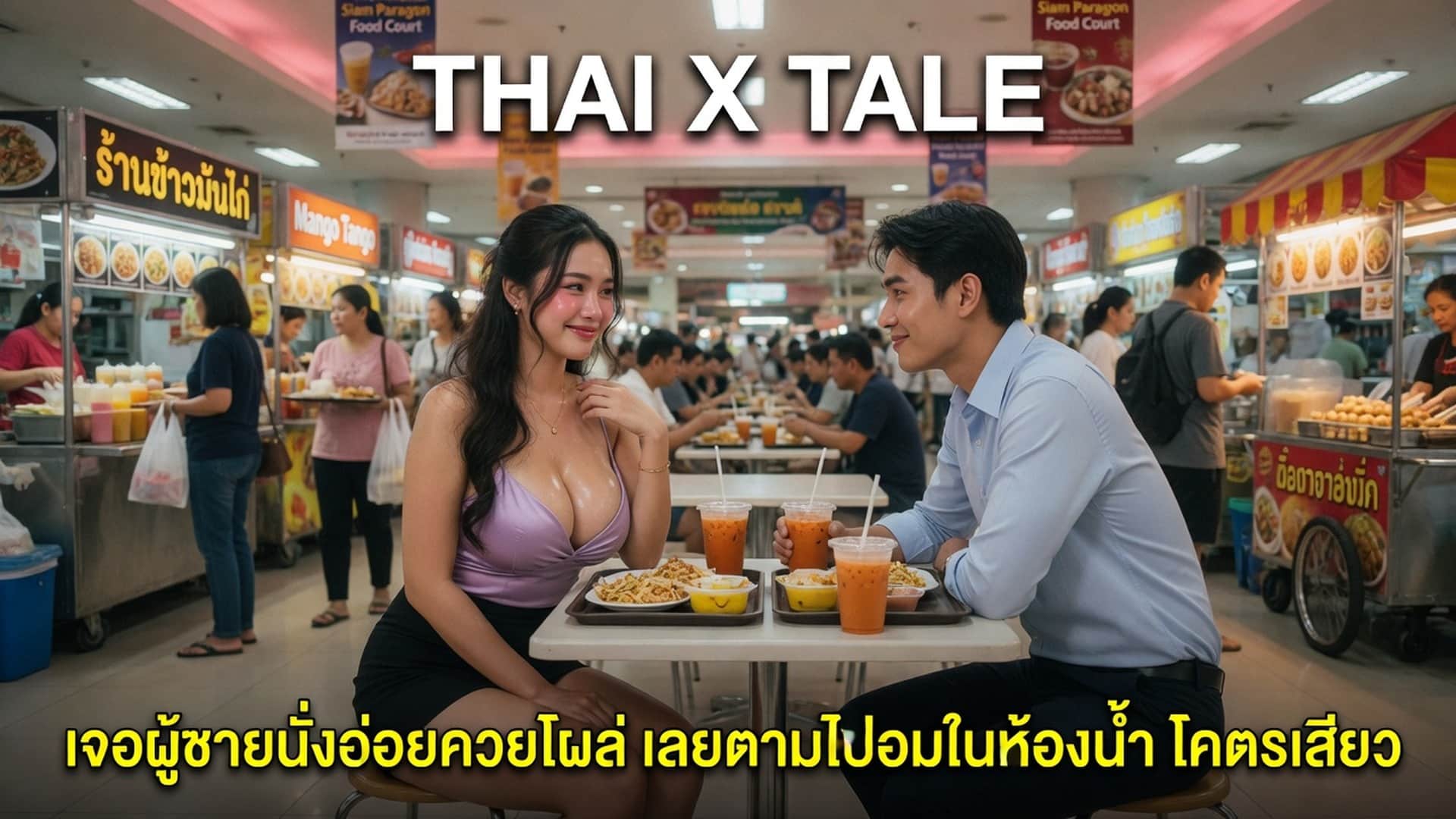 เรื่องเสียว เจอผู้ชายนั่งอ่อยควยโผล่ เลยตามไปอมควยในห้องน้ำ โคตรเสียว | ThaiXTale