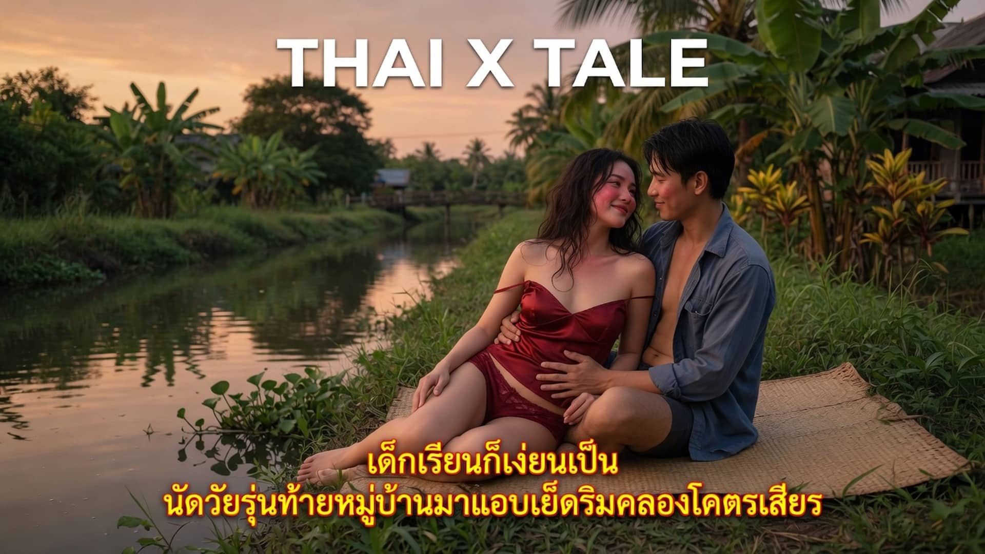 เรื่องเสียว เด็กเรียนก็เงี่ยนเป็น นัดวัยรุ่นท้ายหมู่บ้านมาแอบเย็ดริมคลองโคตรเสียว | ThaiXTale