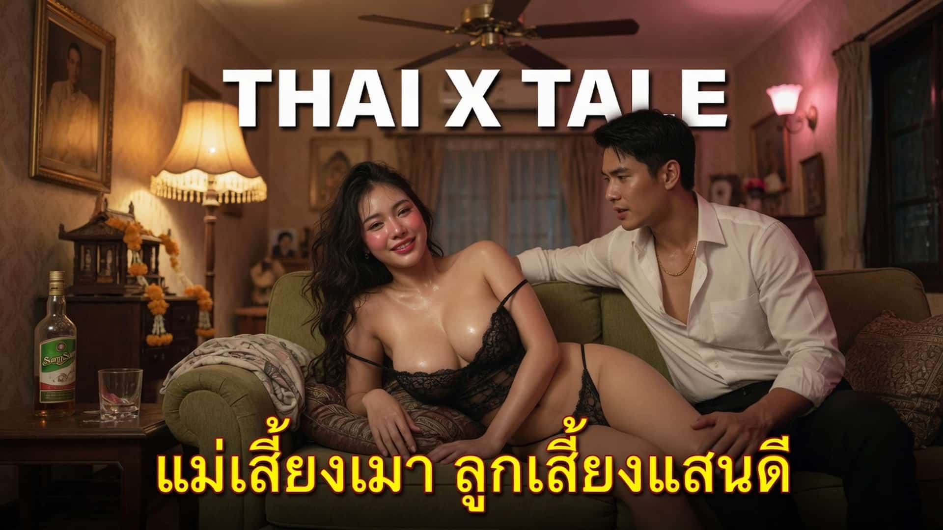 เรื่องเสียว แม่เลี้ยงเมาจนหีโผล่ ลูกเลี้ยงแสนดีเลยช่วยเย็ดหีให้หายเงี่ยน | ThaiXTale