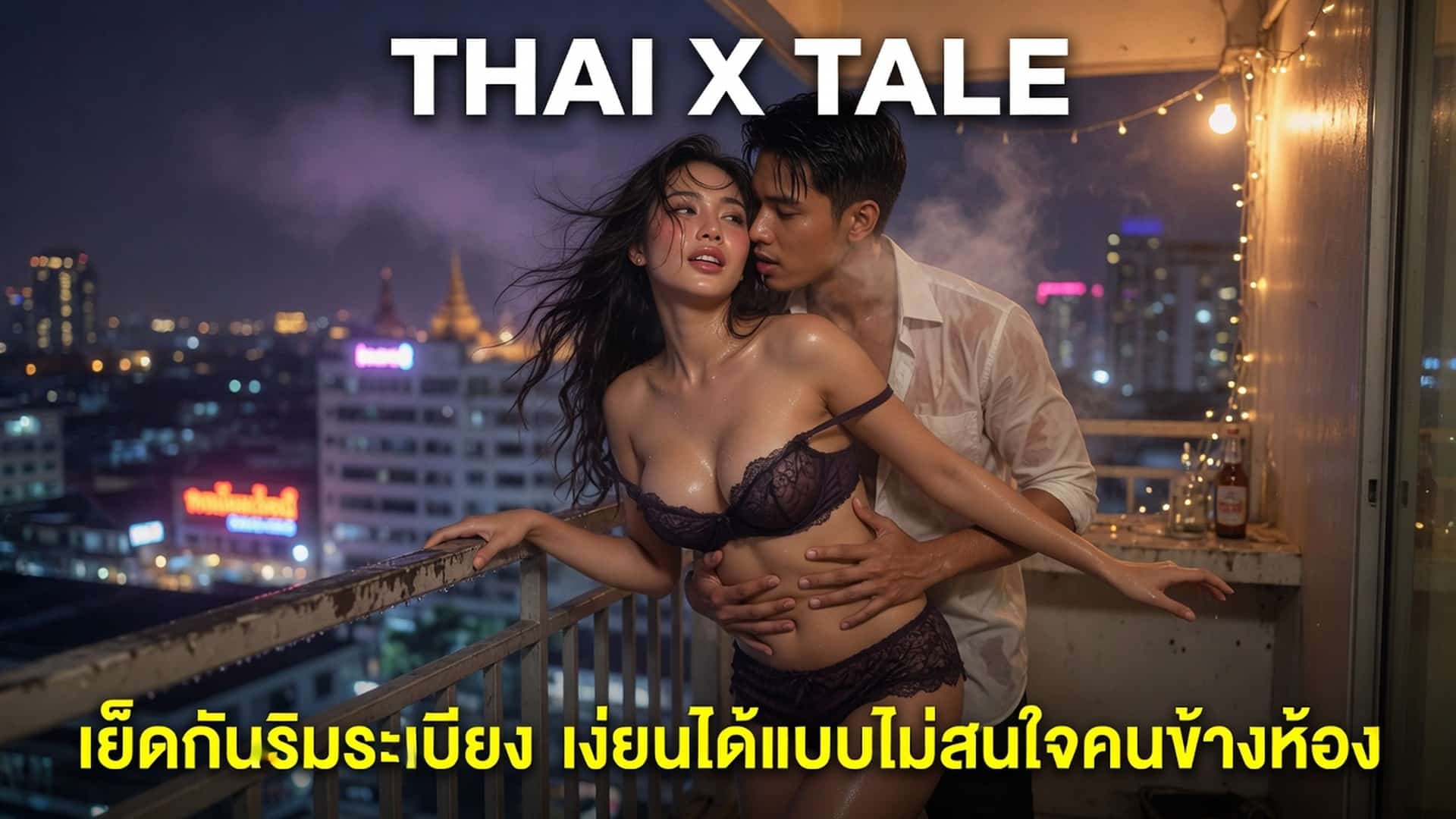 เรื่องเสียว เย็ดกันริมระเบียง เงี่ยนได้แบบไม่สนใจคนข้างห้อง | ThaiXTale