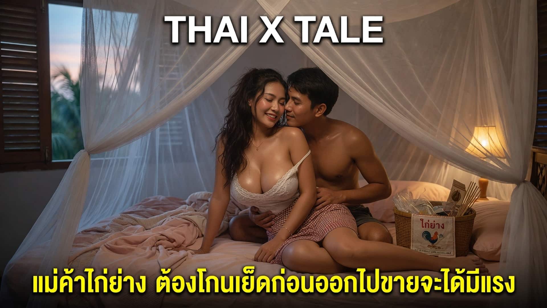 เรื่องเสียว แม่ค้าไก่ย่าง ต้องโดนเย็ดก่อนออกไปขายจะได้มีแรง | ThaiXTale