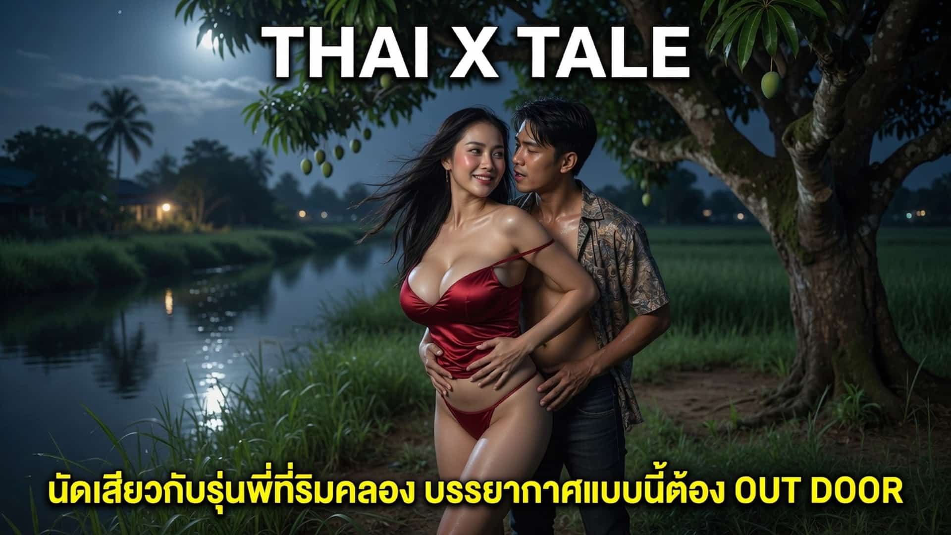 เรื่องเสียว นัดเสียวกับรุ่นพี่ที่ริมคลอง บรรยากาศแบบนี้ต้อง OUT DOOR | ThaiXTale