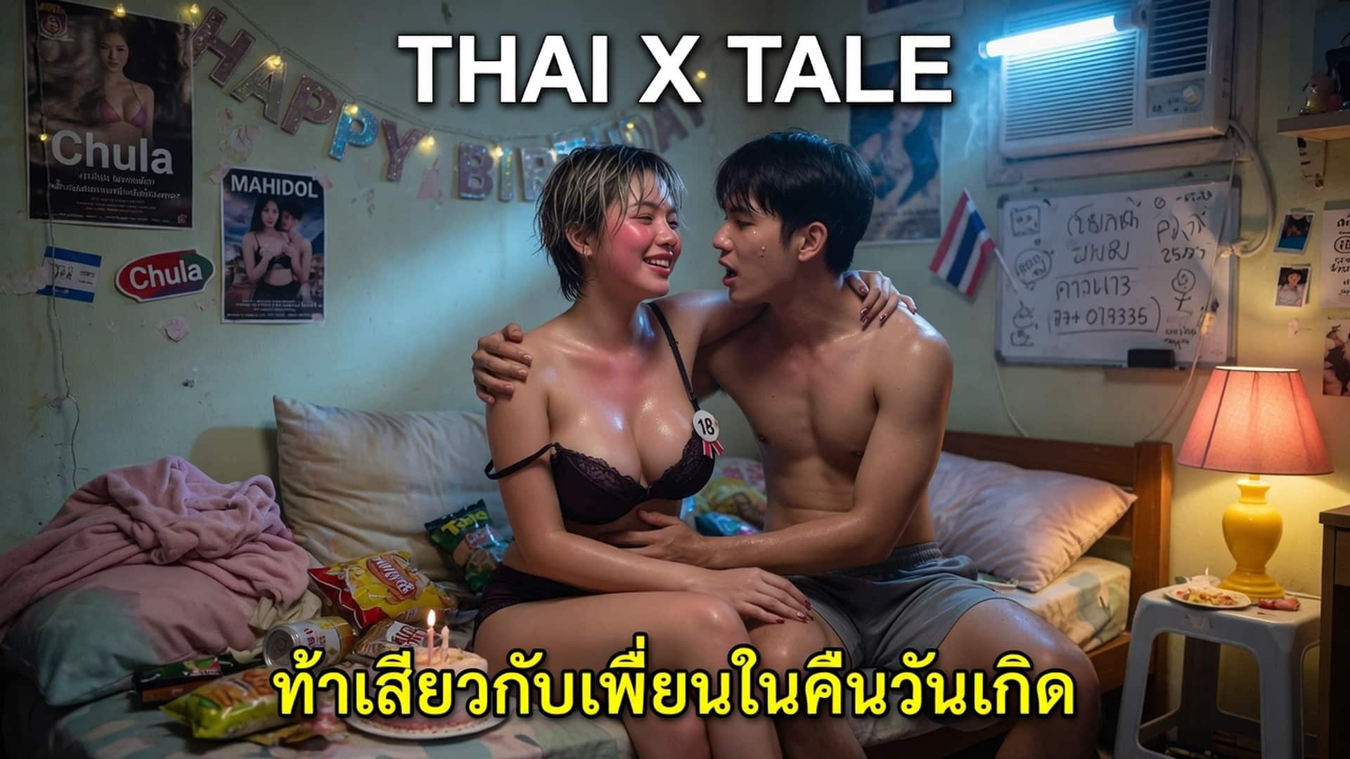 เรื่องเสียว ท้าเสียวกับเพื่อนในคืนวันเกิด  | ThaiXTale