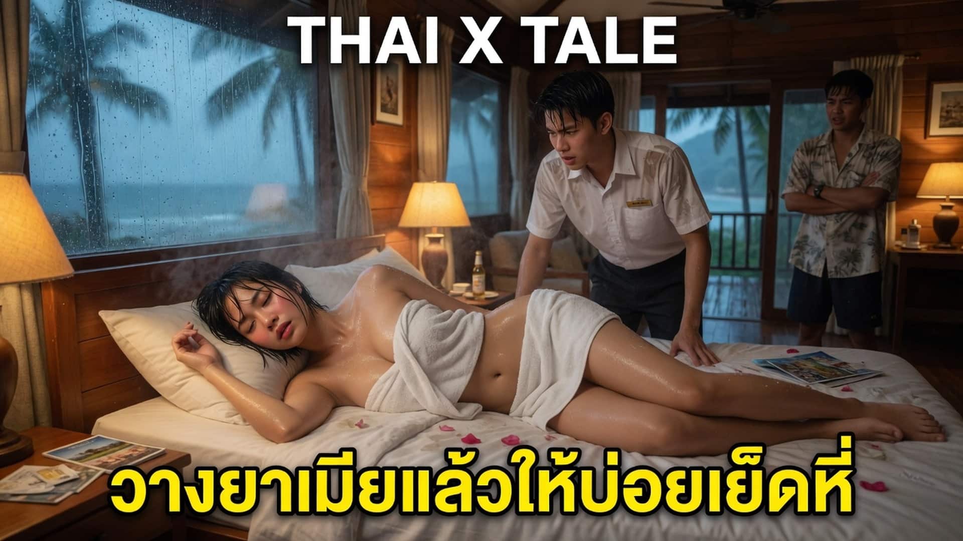 เรื่องเสียว วางยาเมียแล้วให้บ๋อยเย็ดหี | ThaiXTale