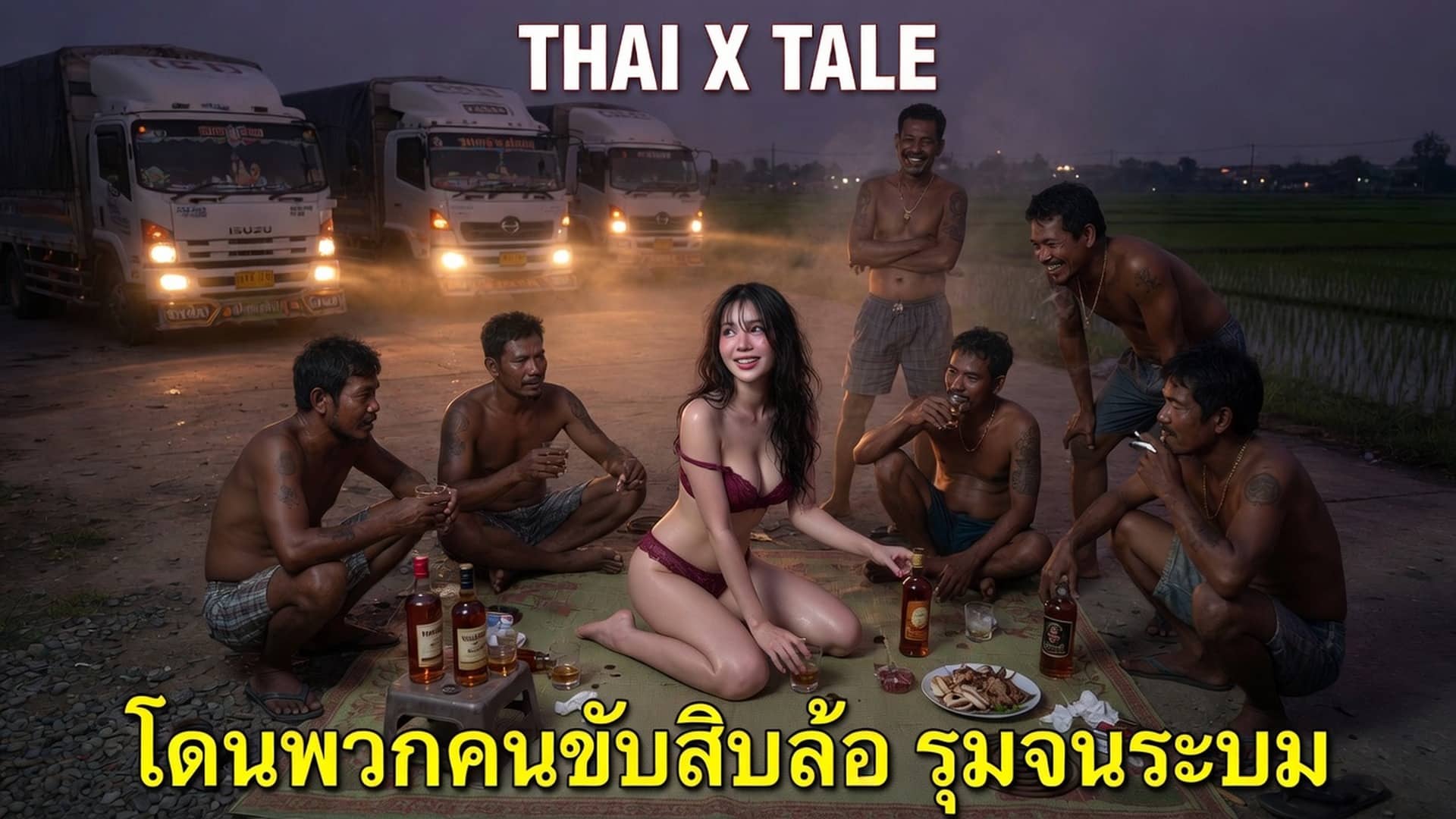 เรื่องเสียว โดนควยพวกคนขับสิบล้อ รุมเย็ดหีเย็ดตูดเย็ดปากจนหีตูดระบม | ThaiXTale