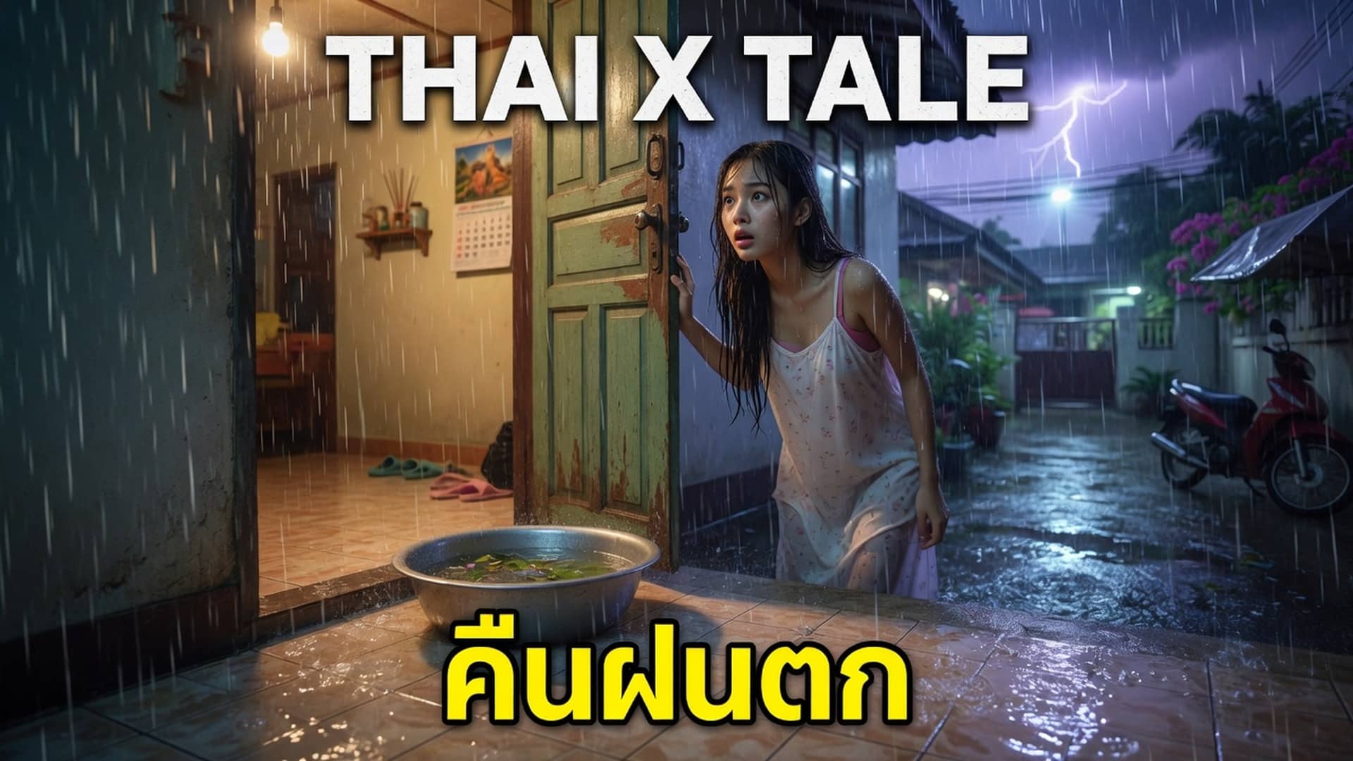 เรื่องเสียว เรื่องเสียวทางบ้าน คืนฝนตก | ThaiXTale