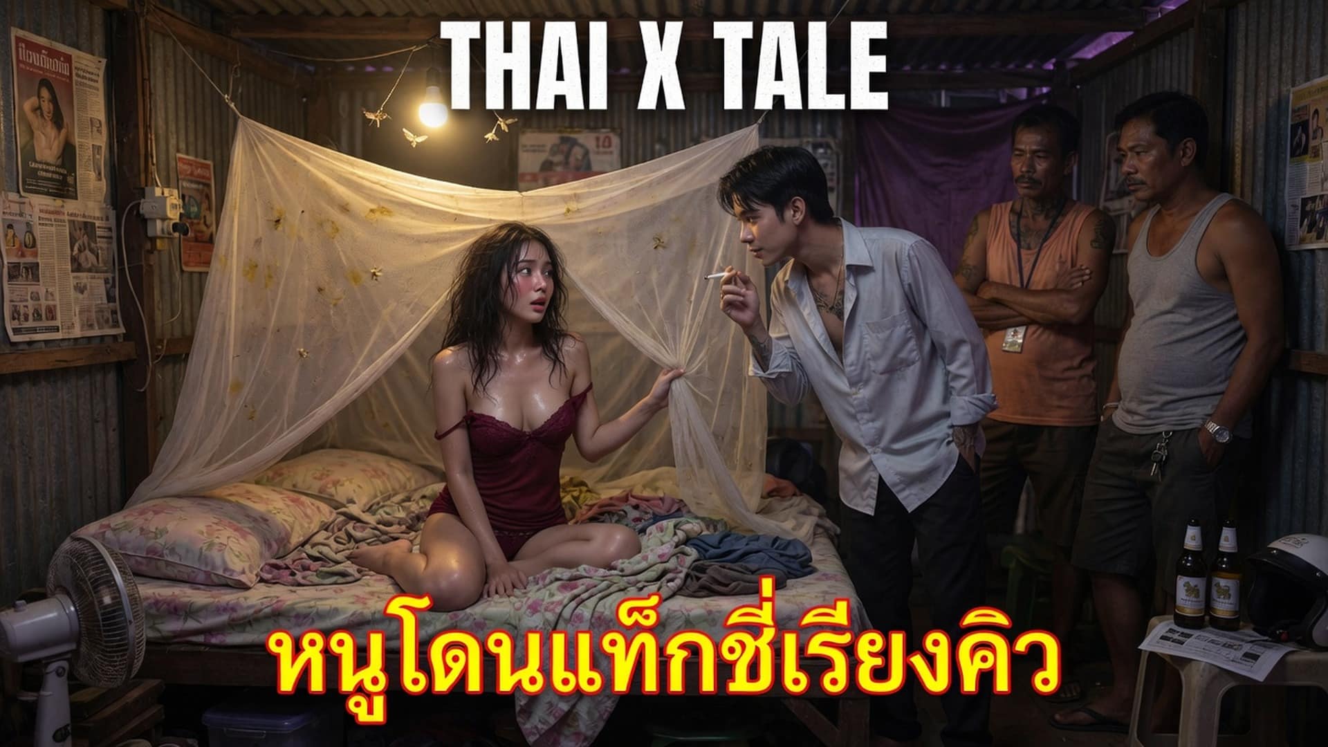 เรื่องเสียว หนูโดนแท็กซี่เรียงคิวรุมเย็ดหี | ThaiXTale