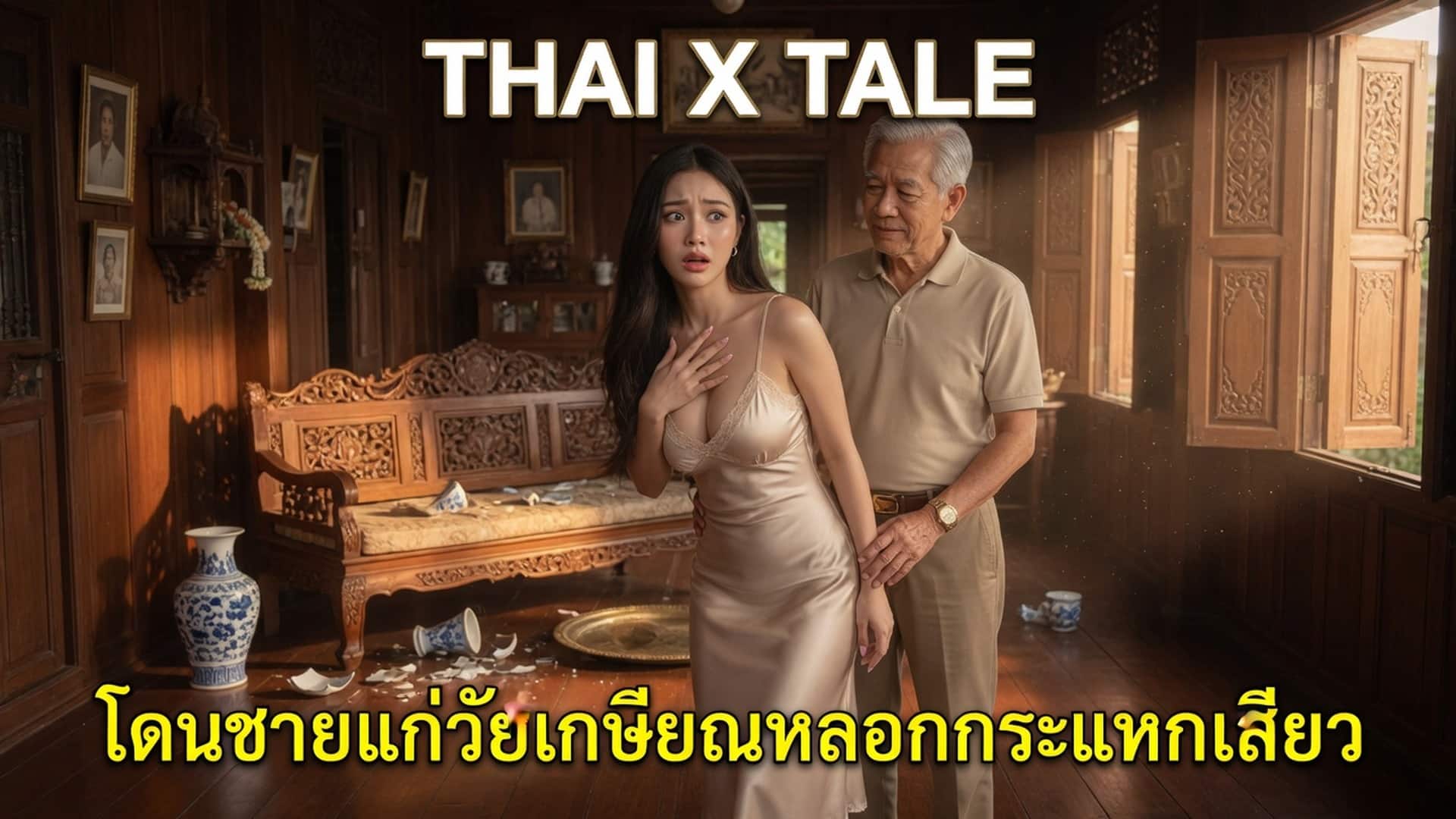 เรื่องเสียว โดนชายแก่วัยเกษียณหลอกกระแทกเสียว | ThaiXTale