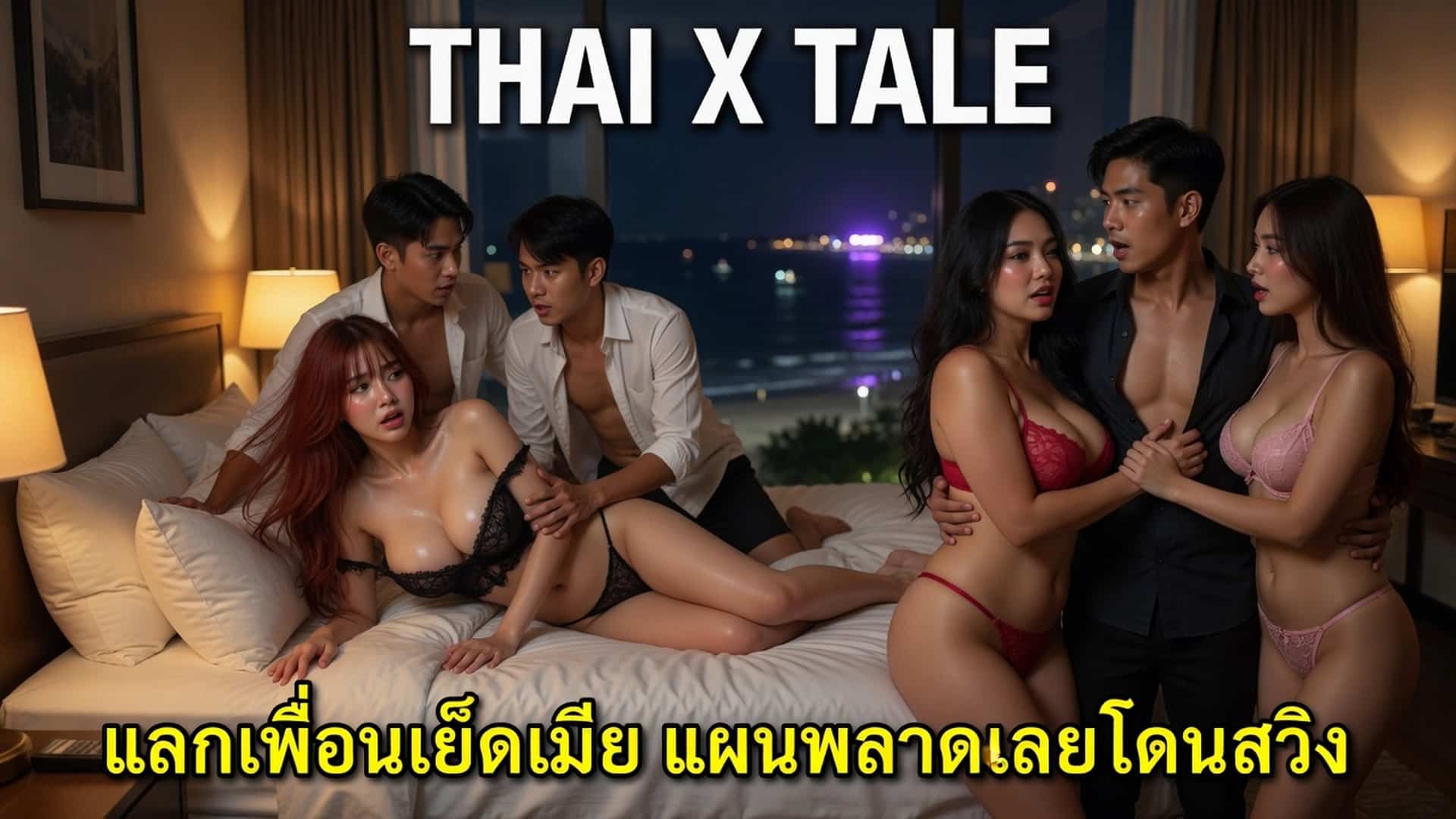 เรื่องเสียว แลกเพื่อนเย็ดเมีย แผนพลาดเลยโดนสวิง | ThaiXTale